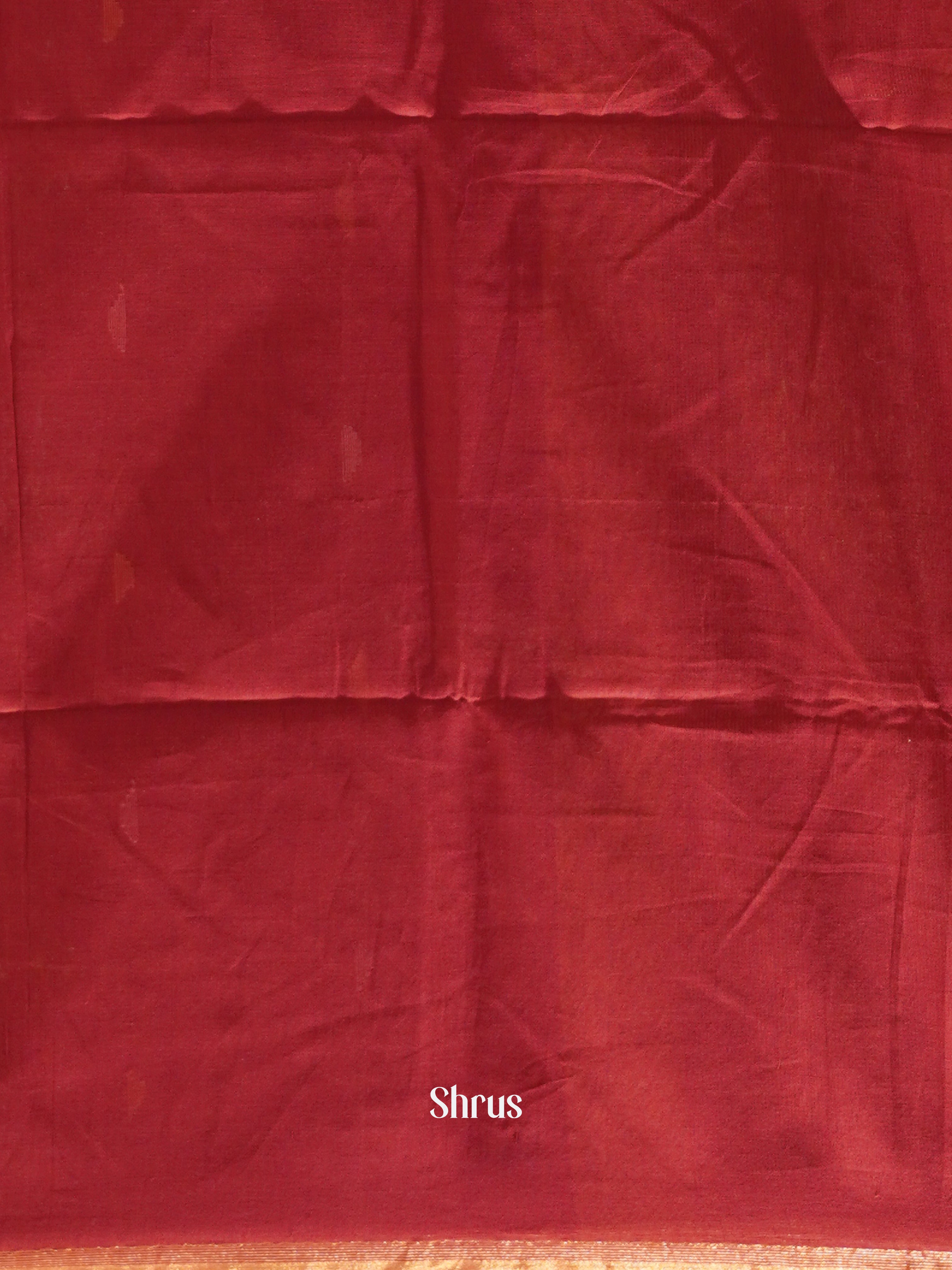 Red - Bengal cotton Saree - Shop on ShrusEternity.com