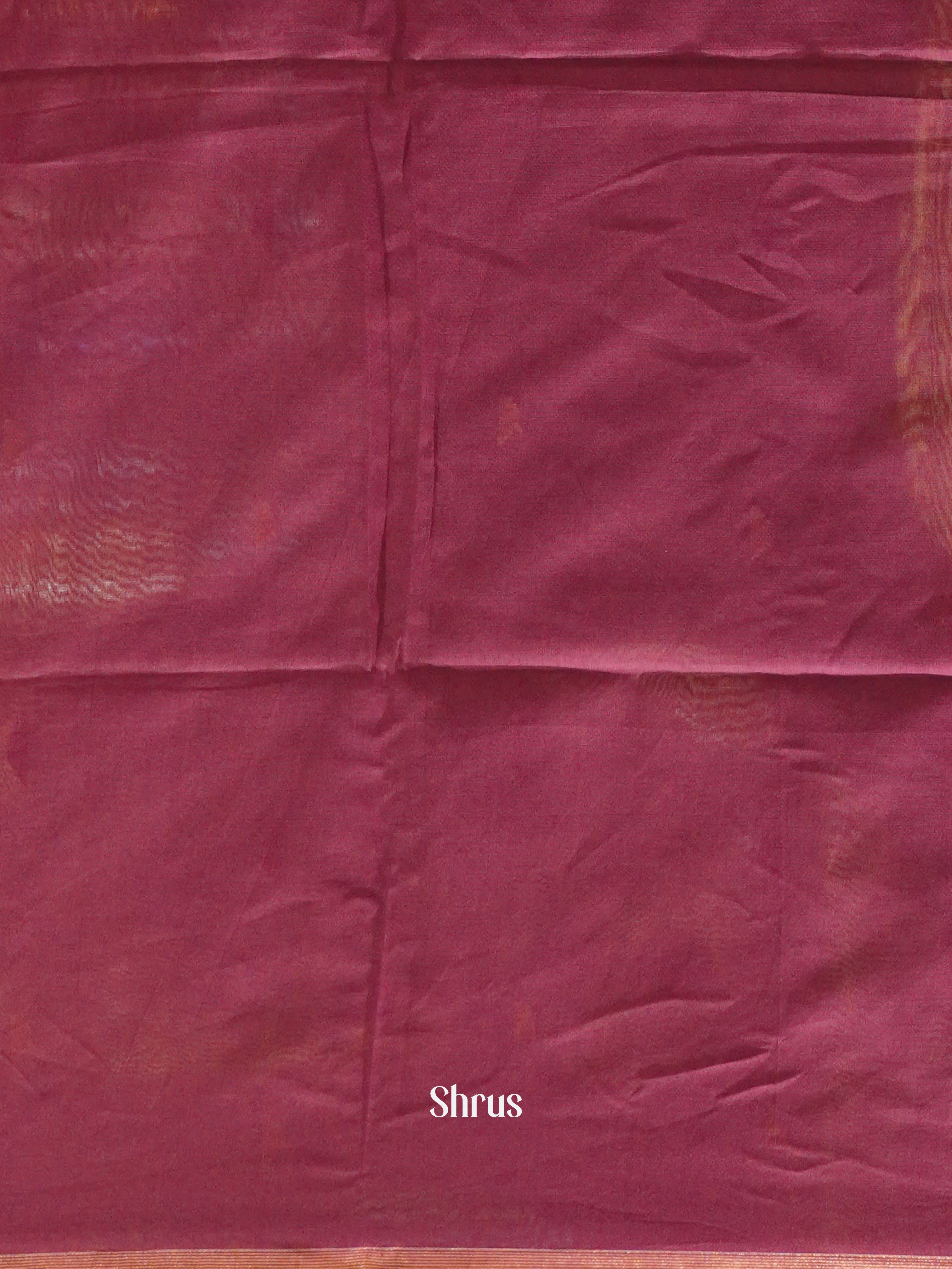 Wine  - Bengal Cotton Saree - Shop on ShrusEternity.com