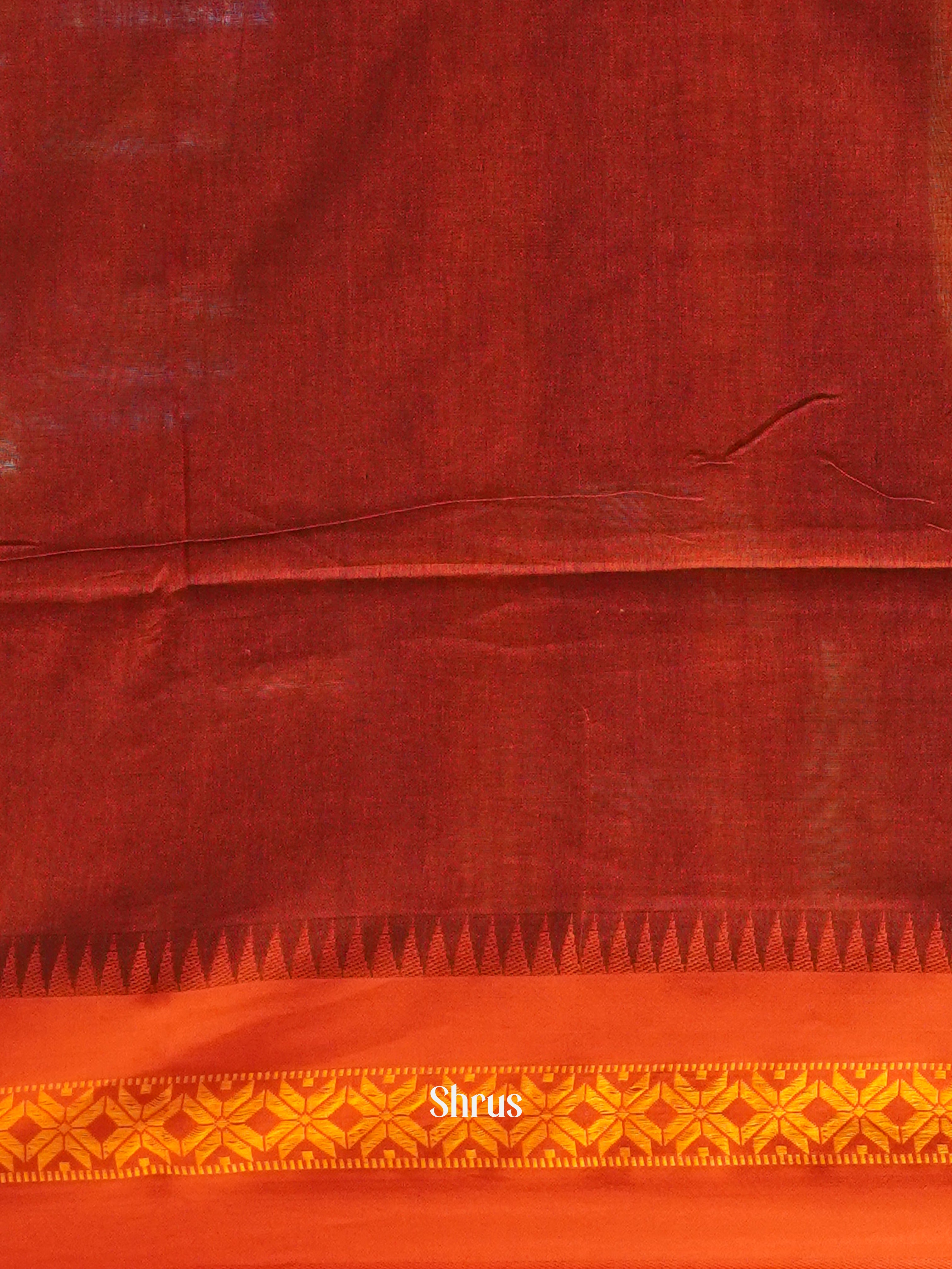 Black & Red- Bengal cotton Saree - Shop on ShrusEternity.com