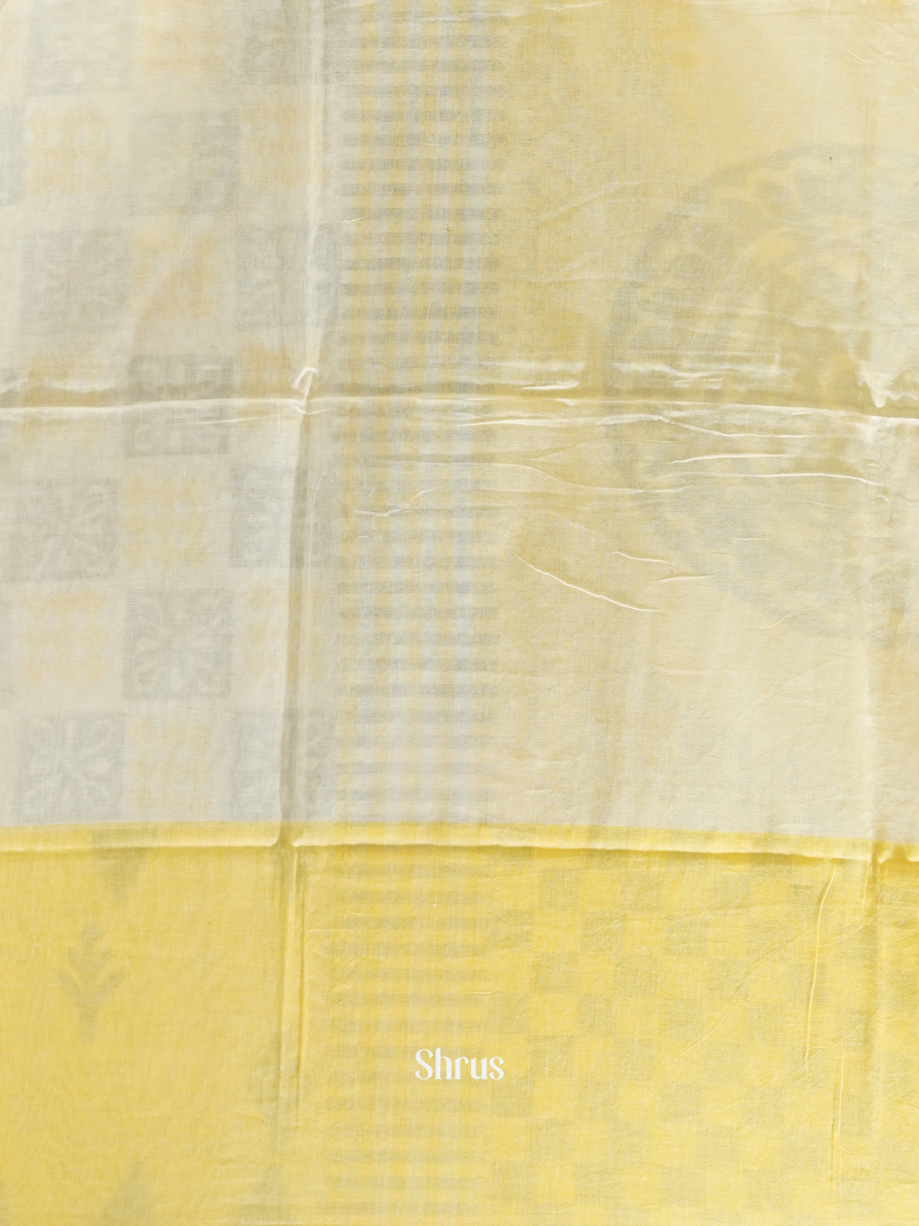 Yellow & Cream - Bengal cotton Saree - Shop on ShrusEternity.com