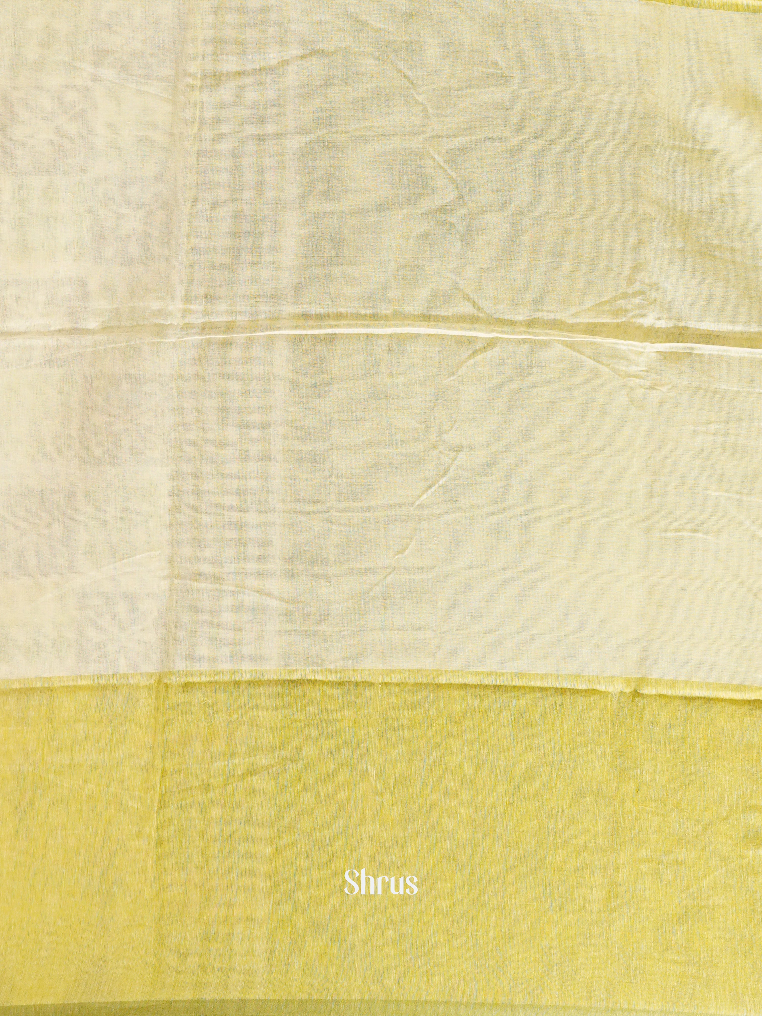 Cream & Green - Bengal cotton Saree - Shop on ShrusEternity.com