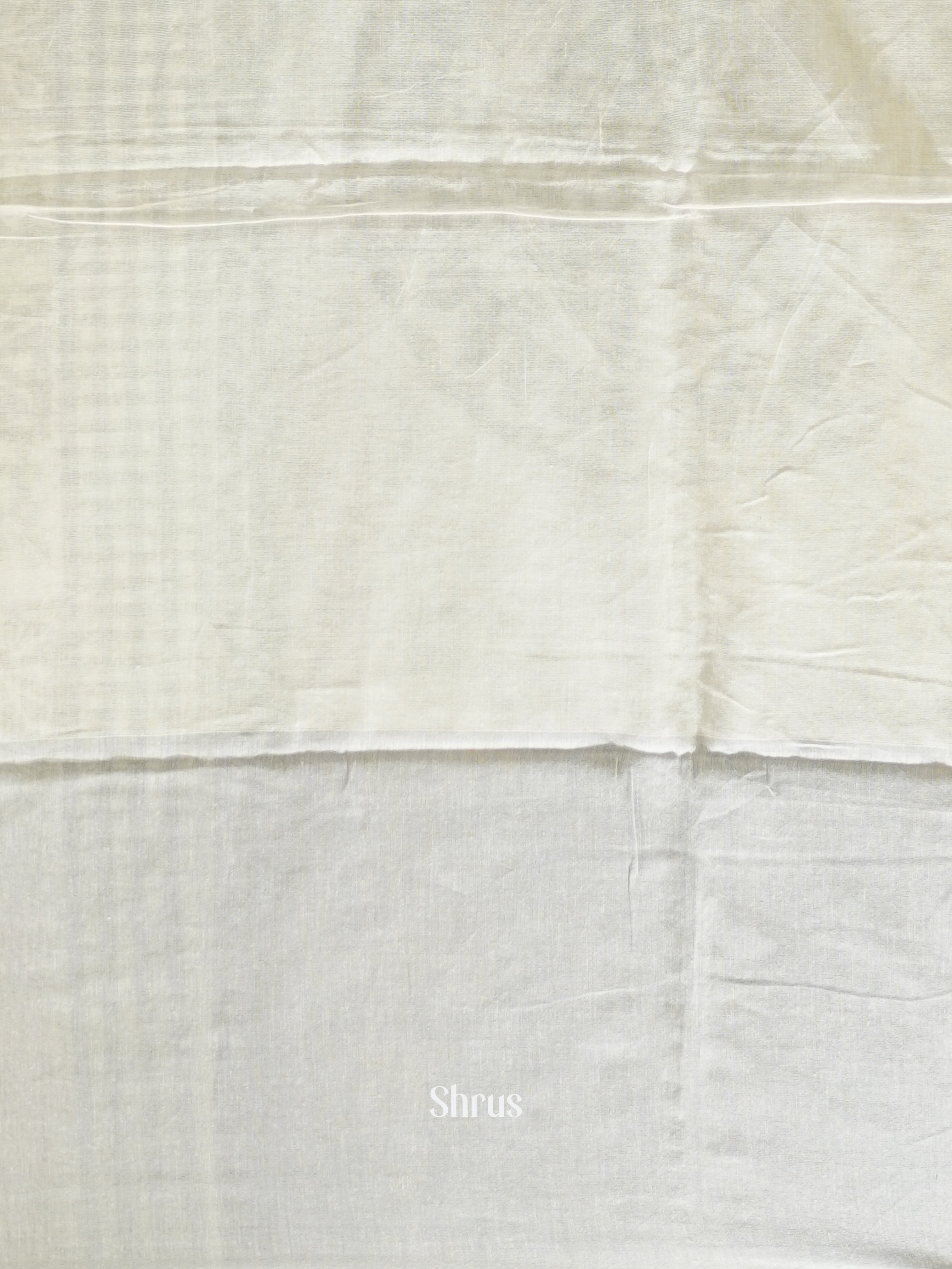 Cream & Grey  - Bengal cotton Saree - Shop on ShrusEternity.com