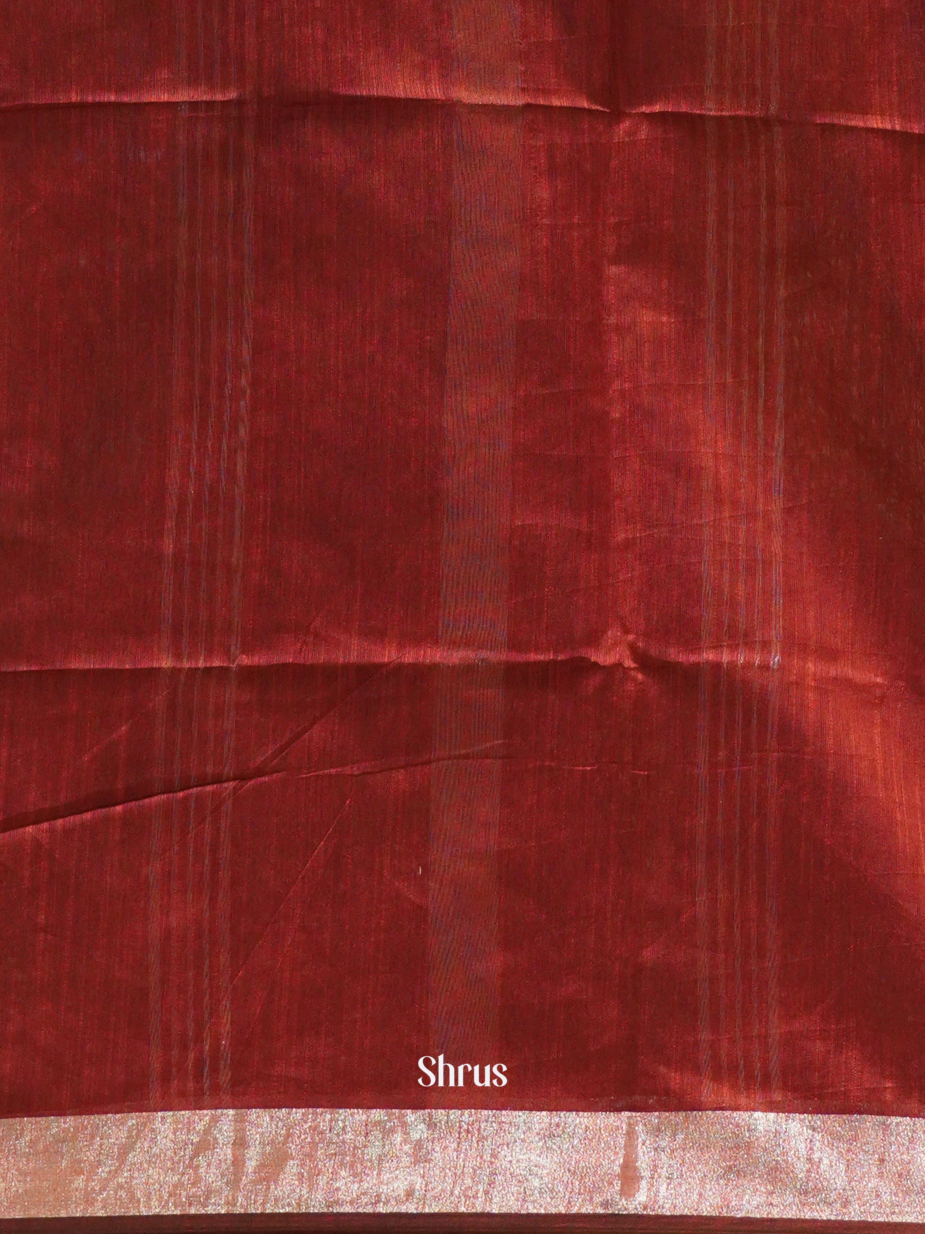 Maroon(single Tone)- Bengal cotton Saree - Shop on ShrusEternity.com