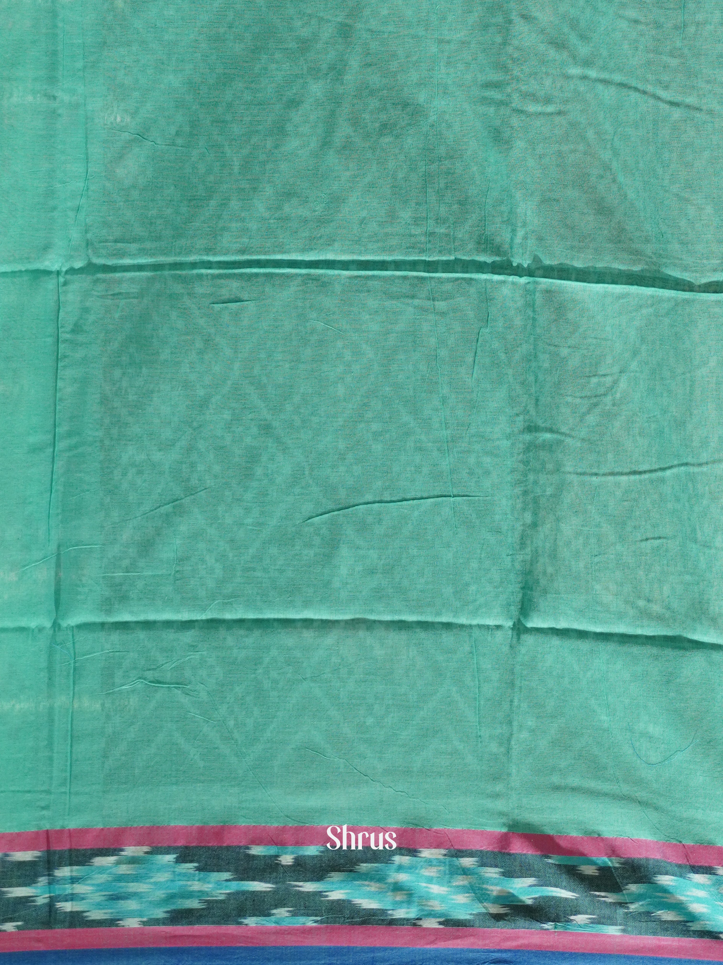 Blue & Pink  - Bengal cotton Saree - Shop on ShrusEternity.com