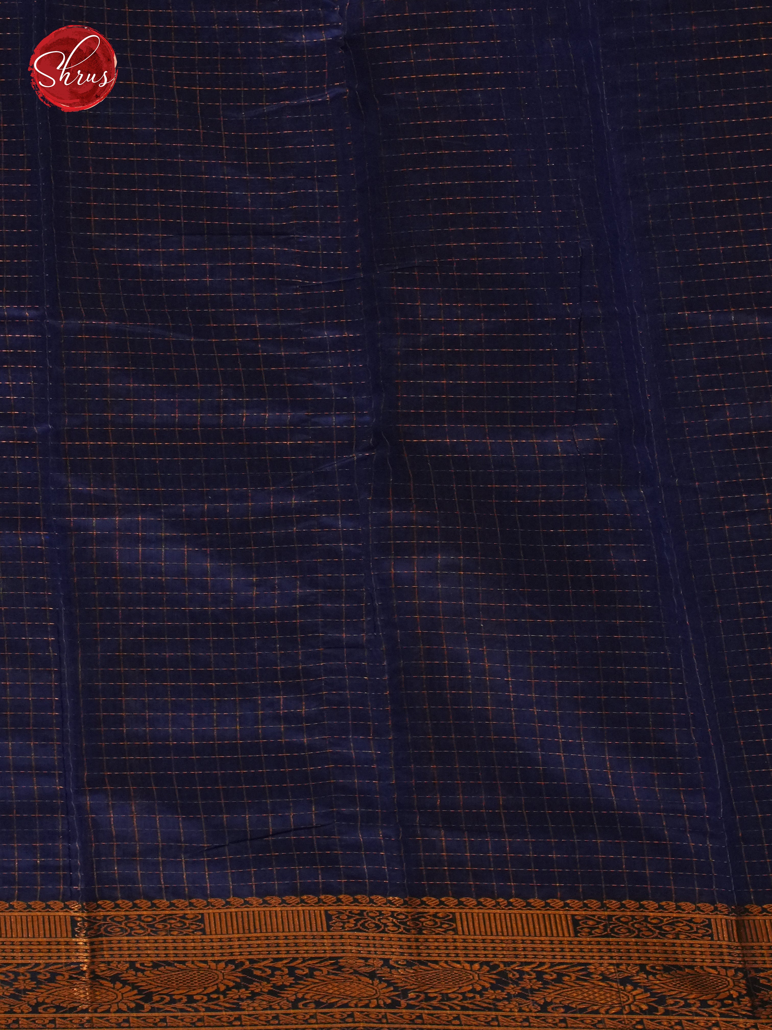 Brown & Blue- Mercerized Cotton Saree - Shop on ShrusEternity.com