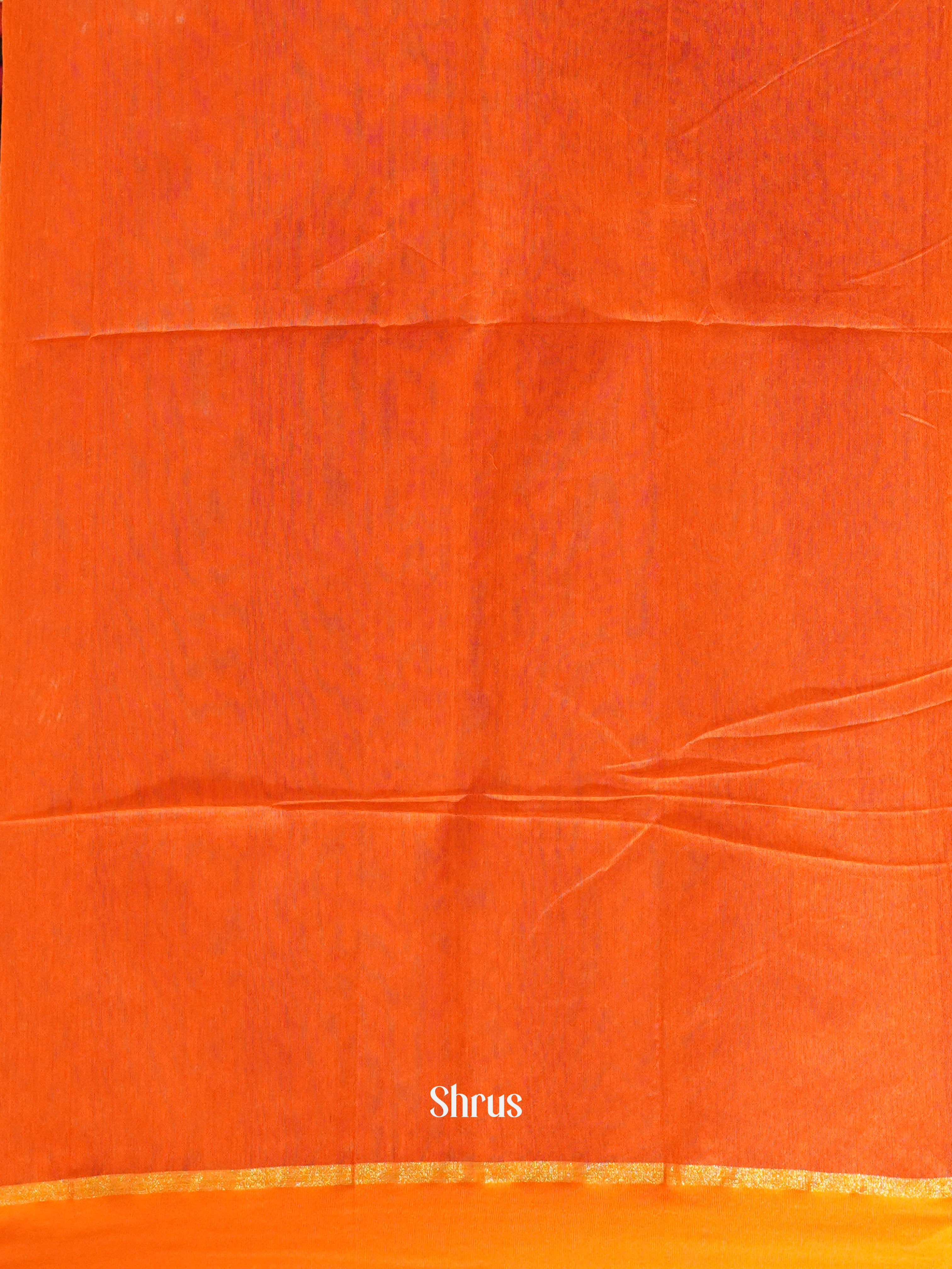 Red & Orange - Bengal cotton Saree - Shop on ShrusEternity.com