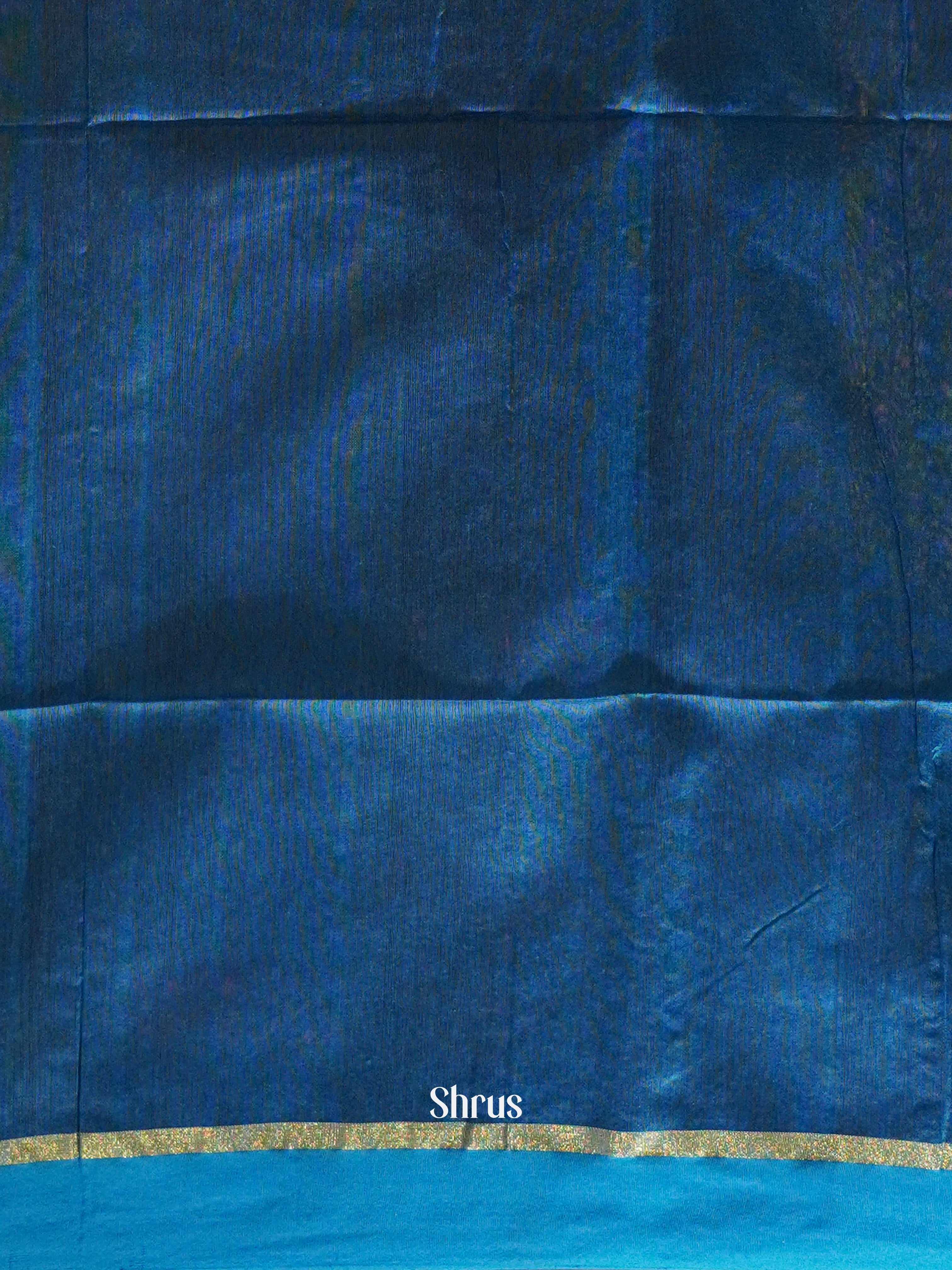 Black & Blue - Bengal cotton Saree - Shop on ShrusEternity.com