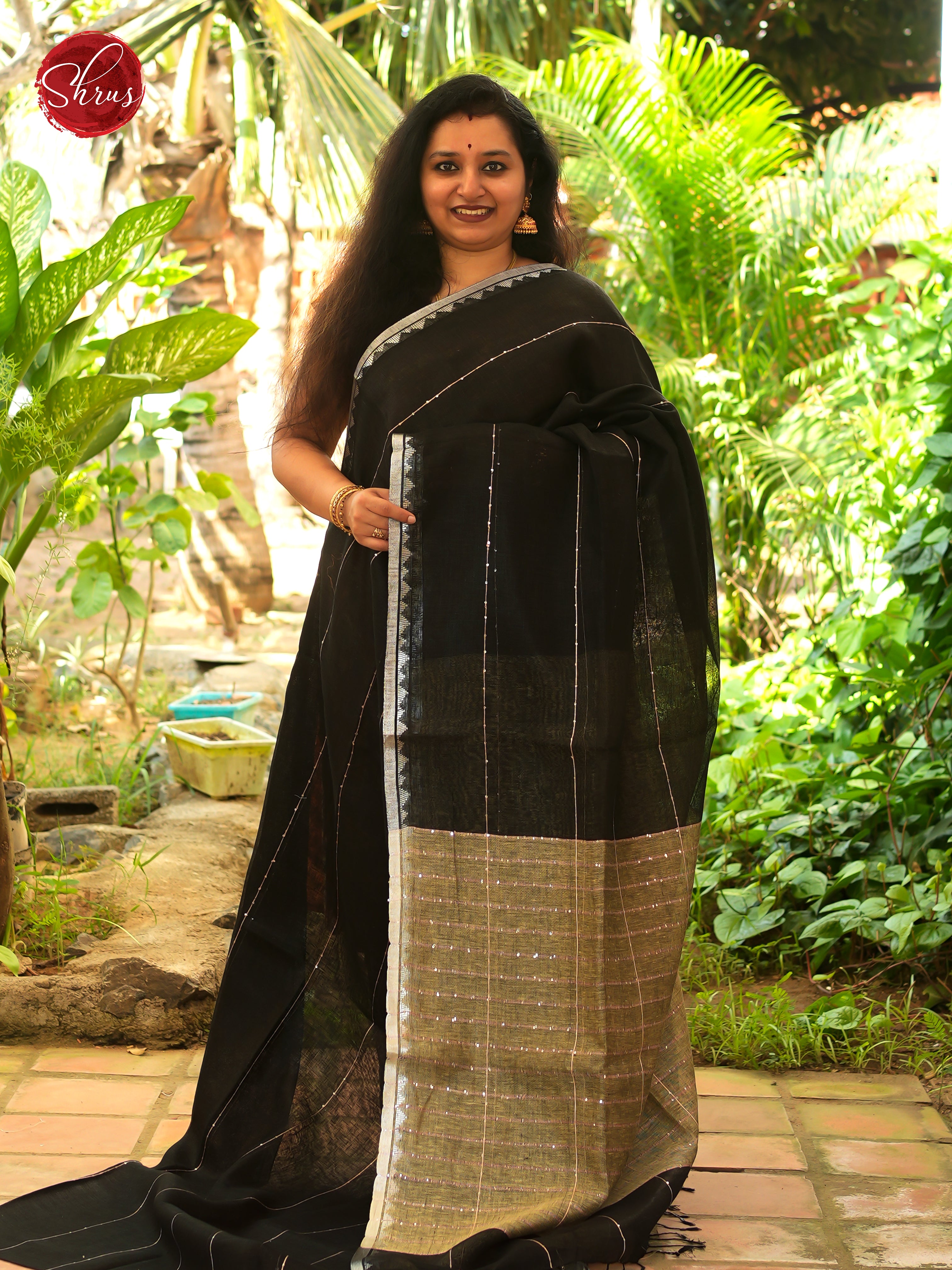 CDS25307 - Linen Saree Saree - Shop on ShrusEternity.com