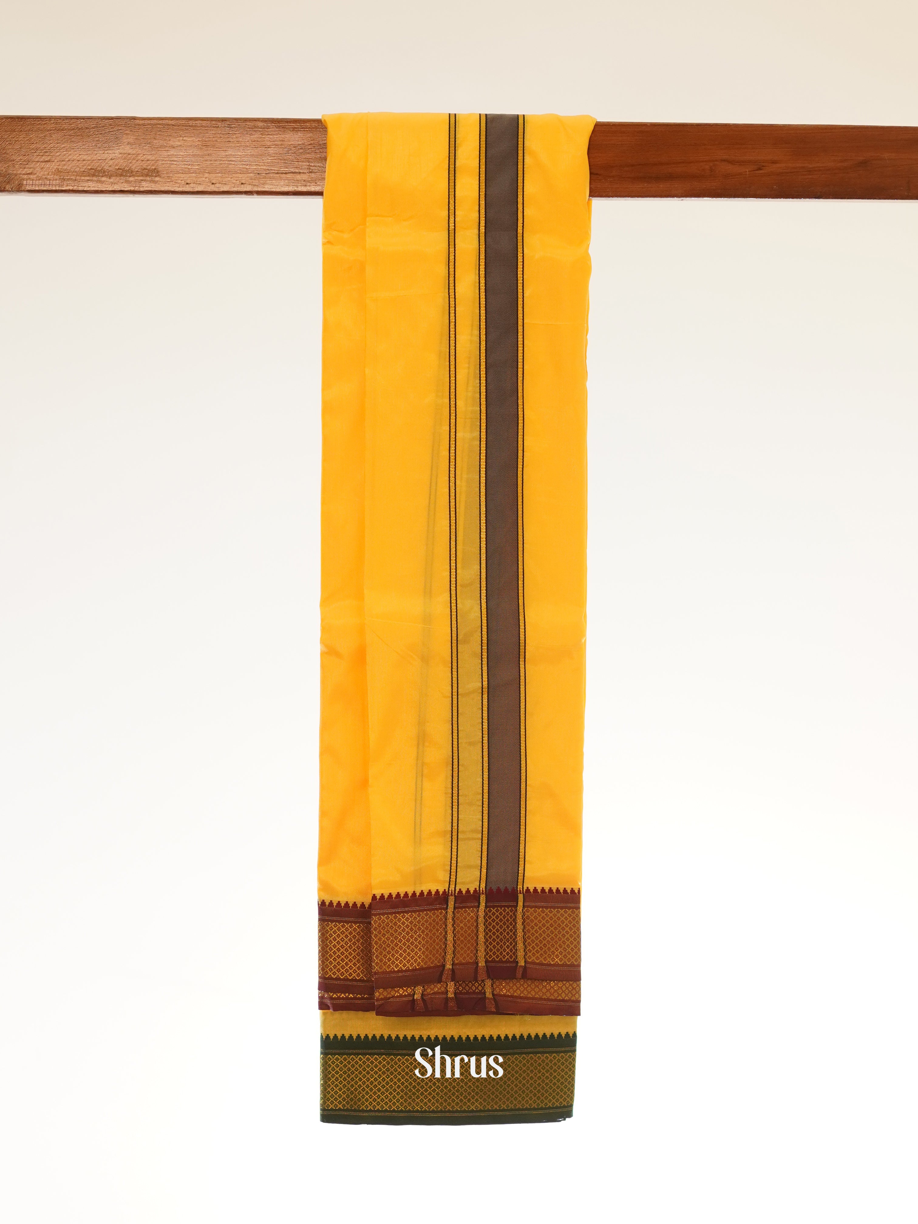 Yellow & Maroon - Dhoti