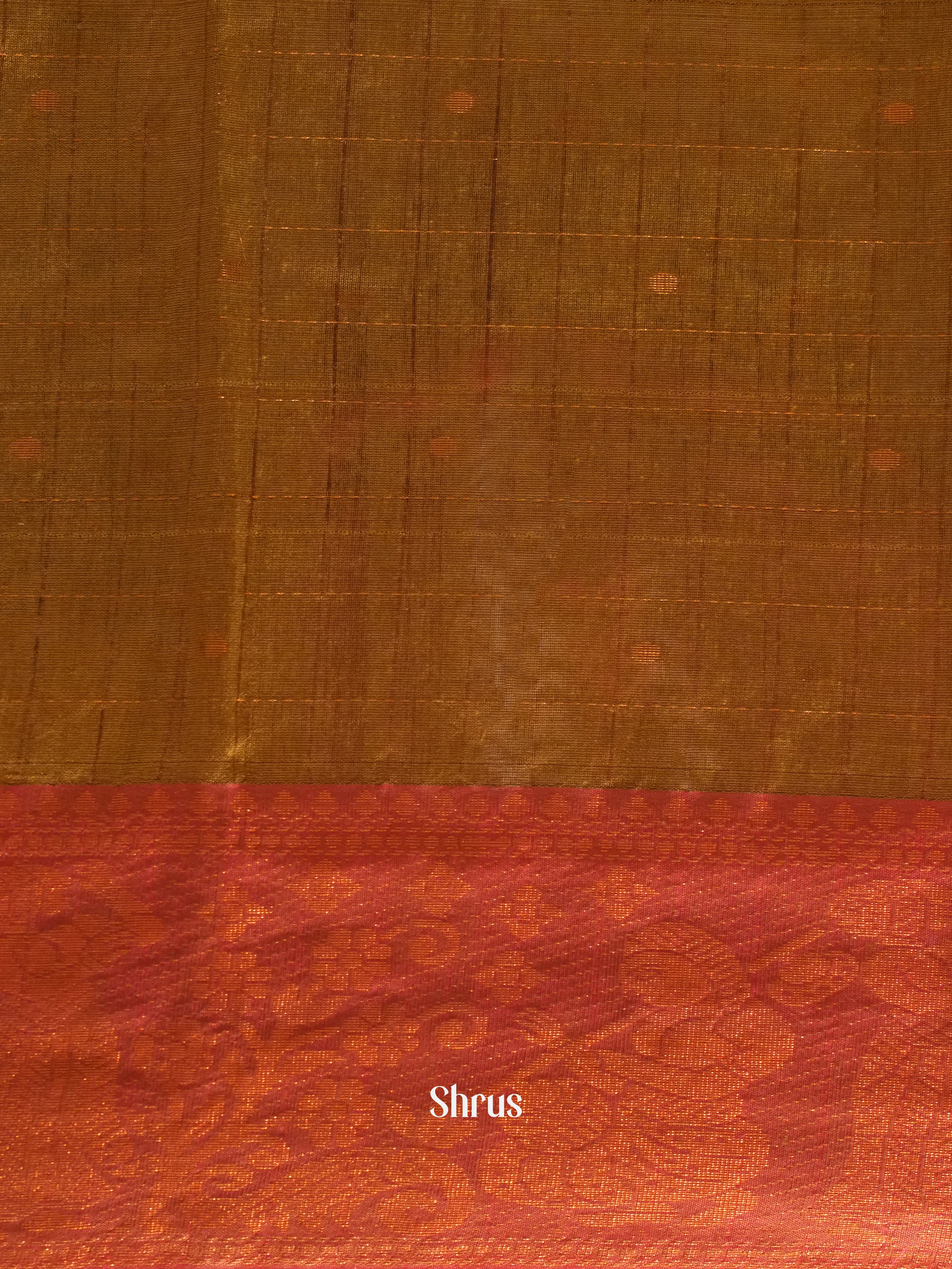 Maroon & Brown - Mercerized cotton Saree