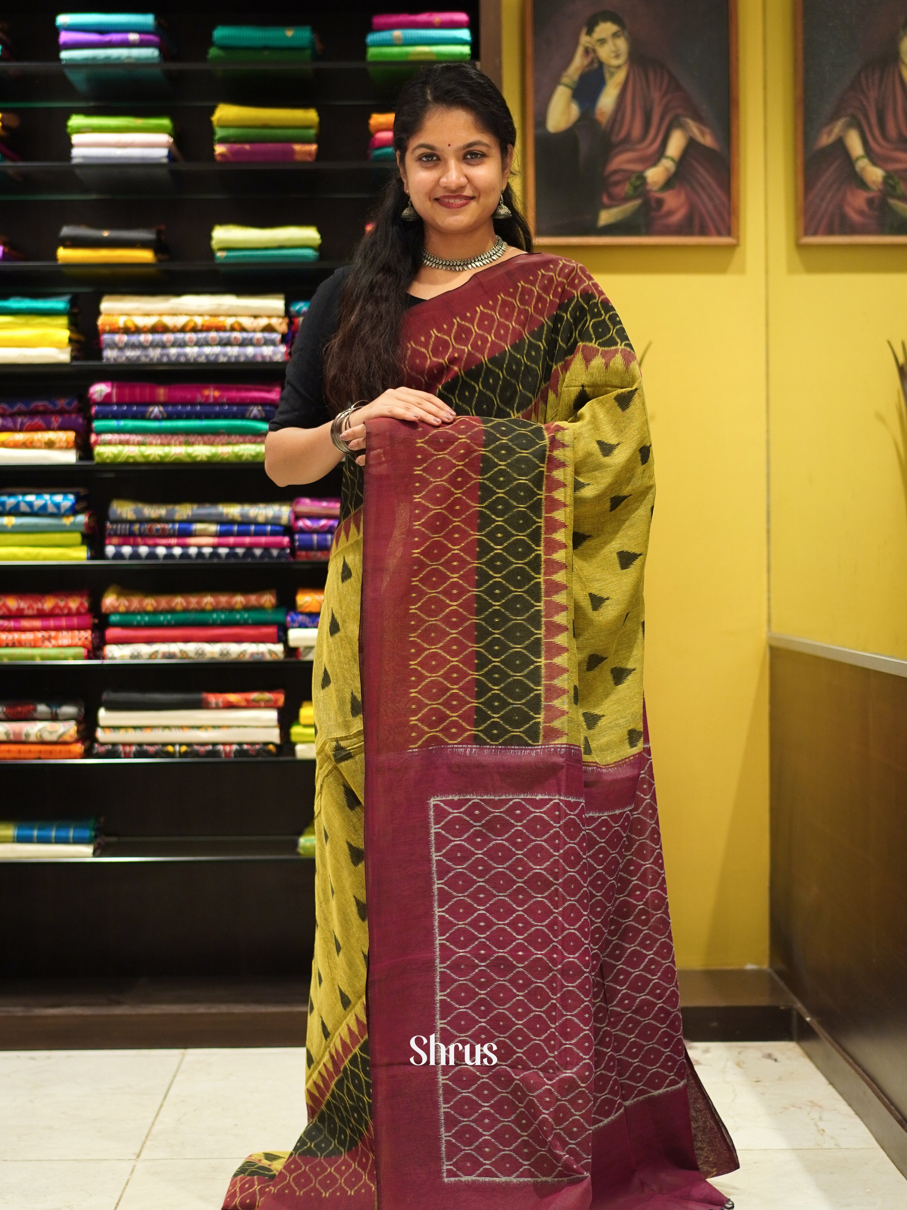 Green & Maroon - Bengal cotton Saree - Shop on ShrusEternity.com