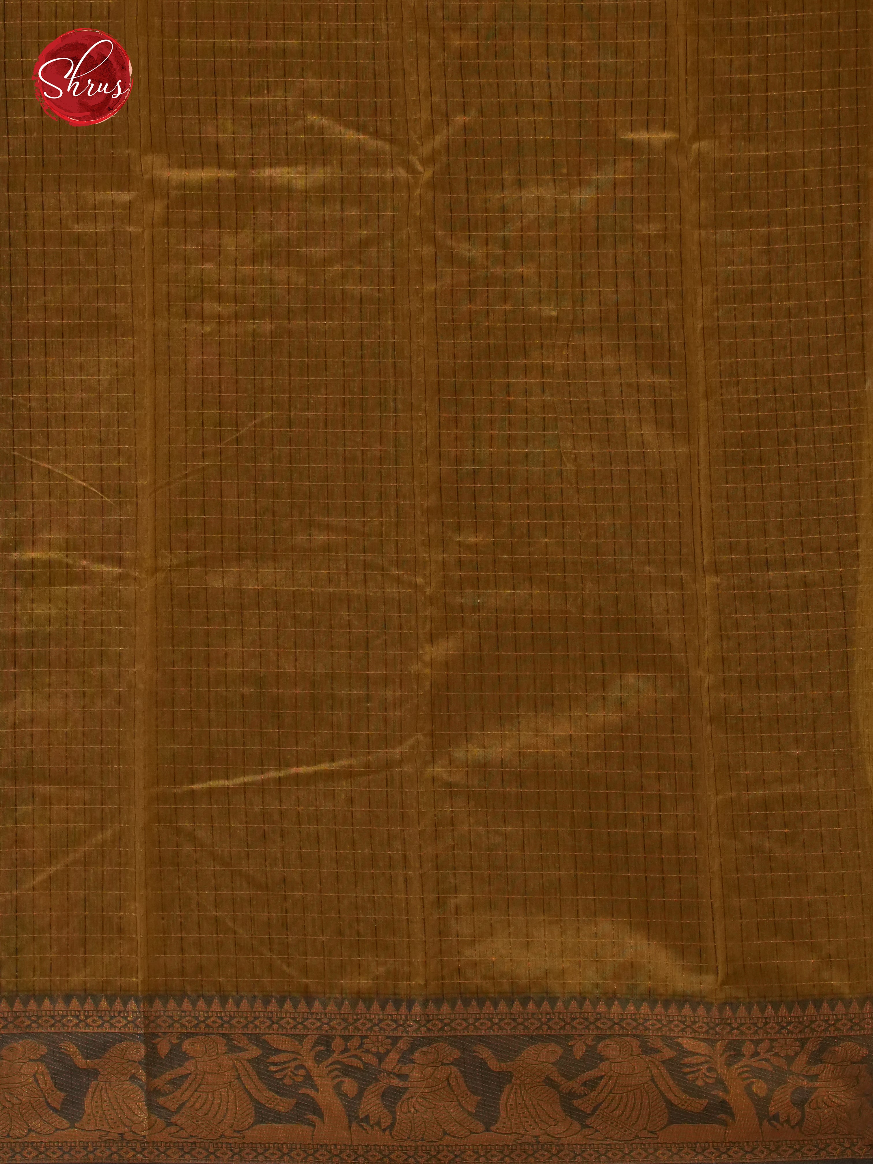 Brown & Honey  - Mercerized Cotton Saree - Shop on ShrusEternity.com