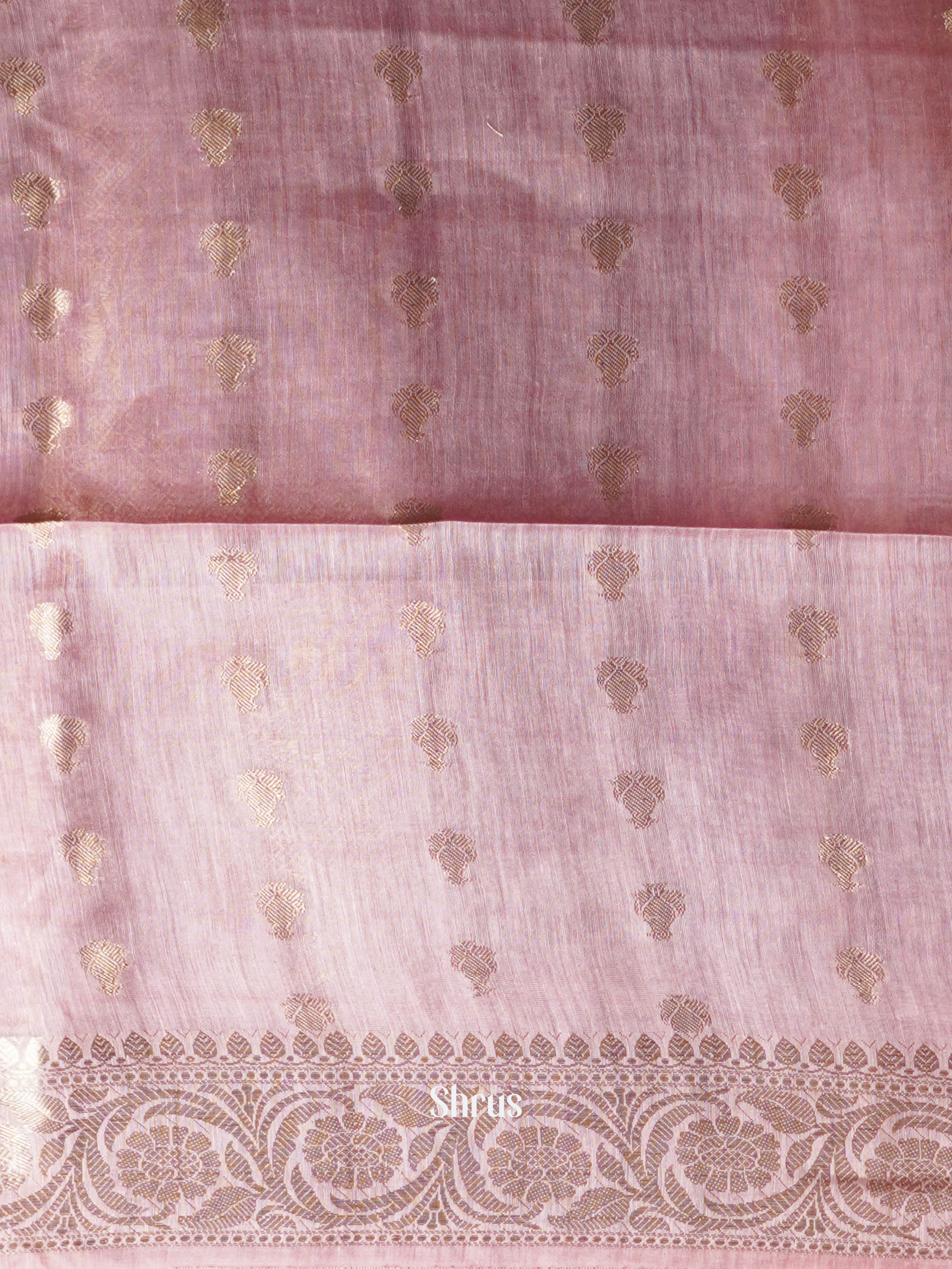 Peachy Pink  - Linen silk Saree