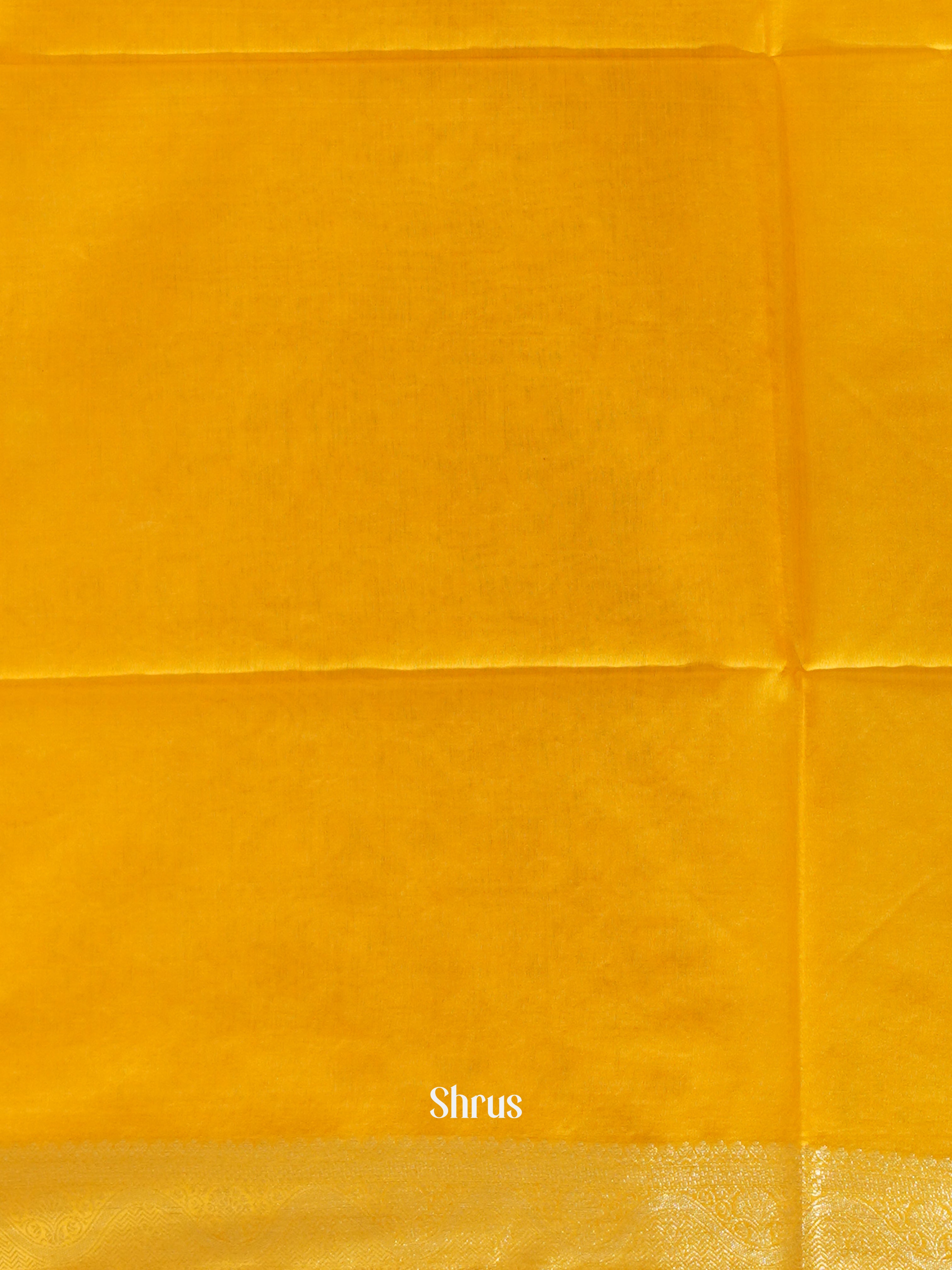 Mambazha Yellow(Single tone)- Semi Silk Cotton Saree - Shop on ShrusEternity.com