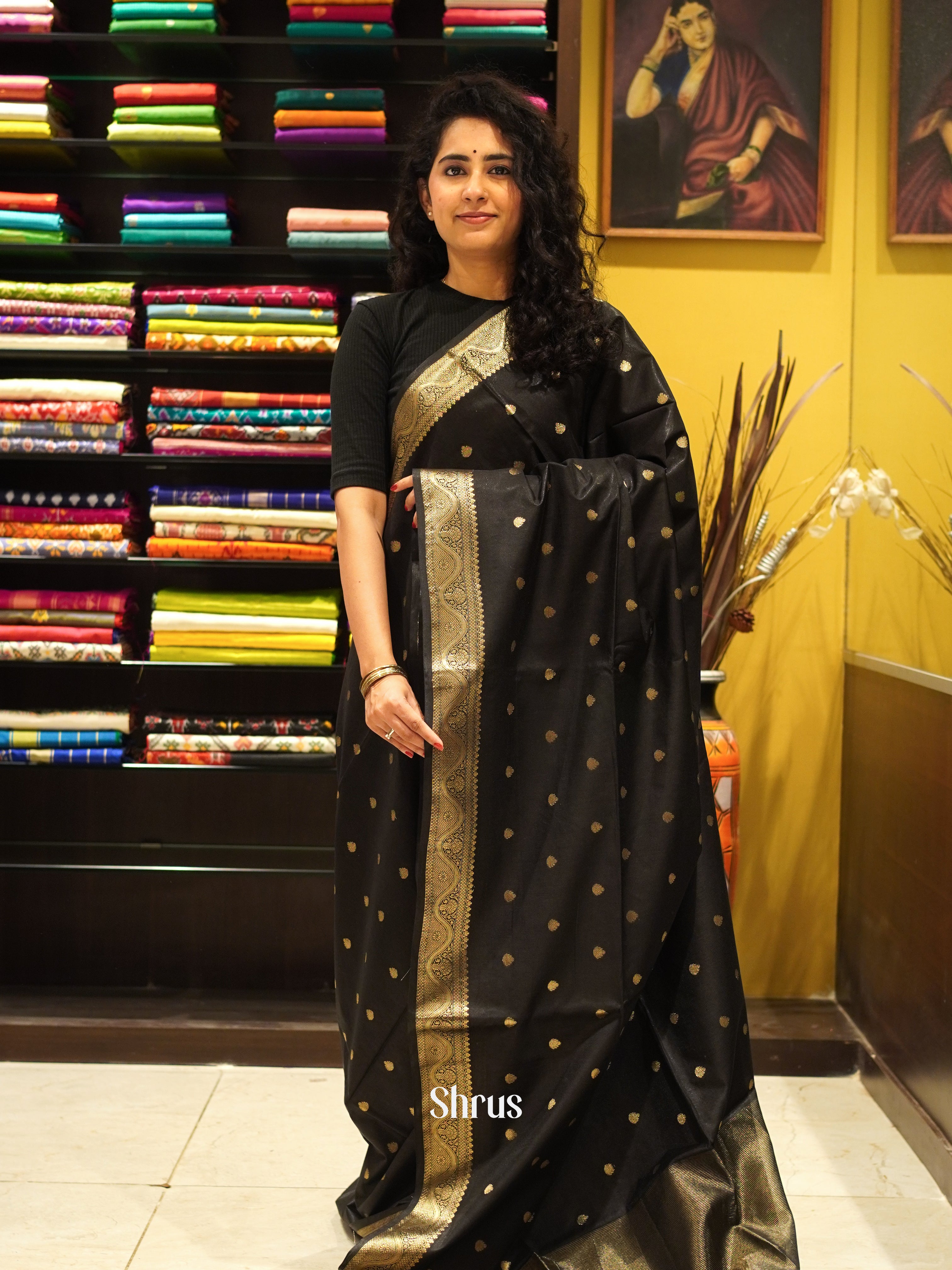 CDS27009 - Semi Silkcotton Saree - Shop on ShrusEternity.com