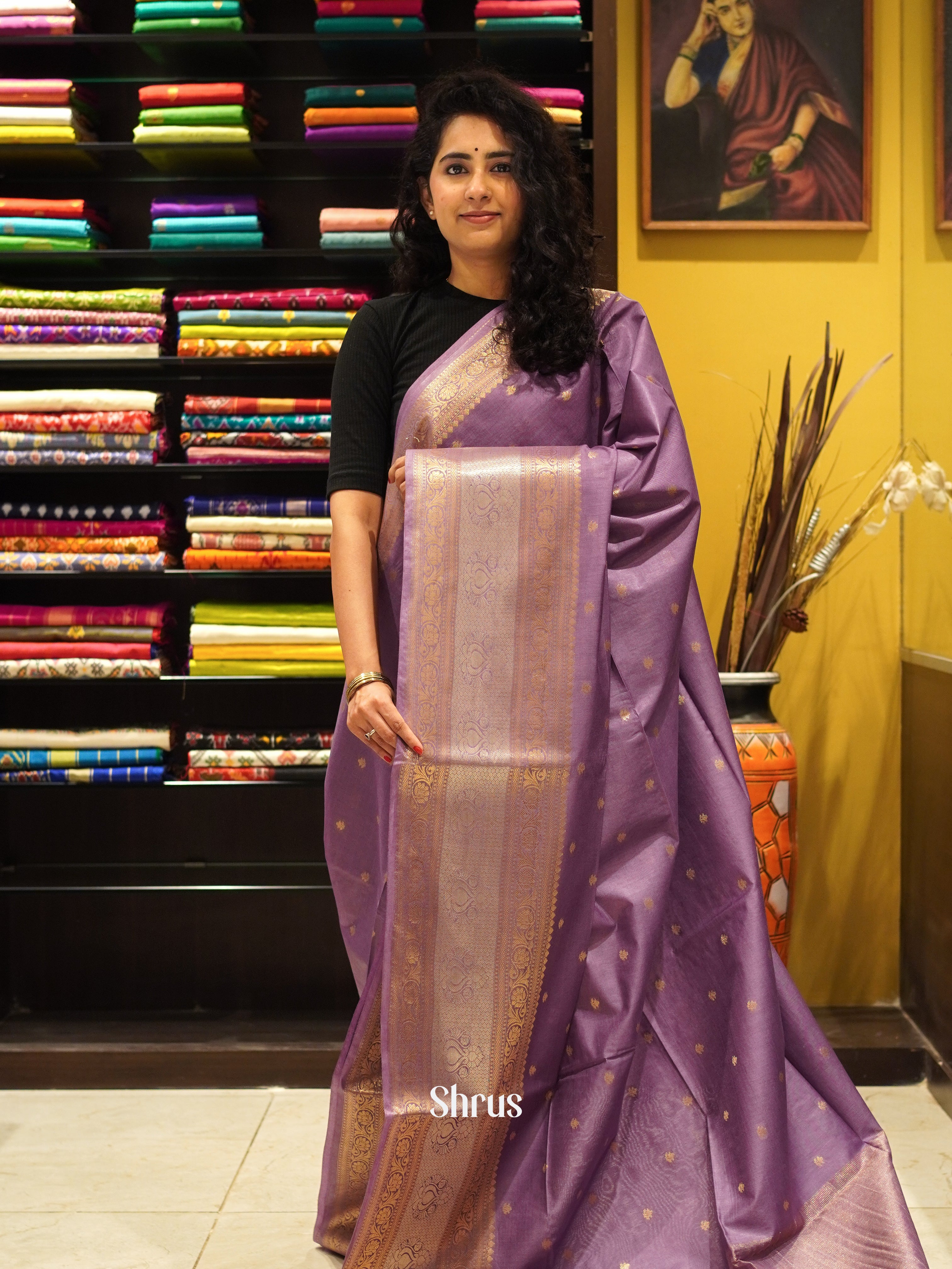 CDS27013 - Semi Silkcotton Saree - Shop on ShrusEternity.com