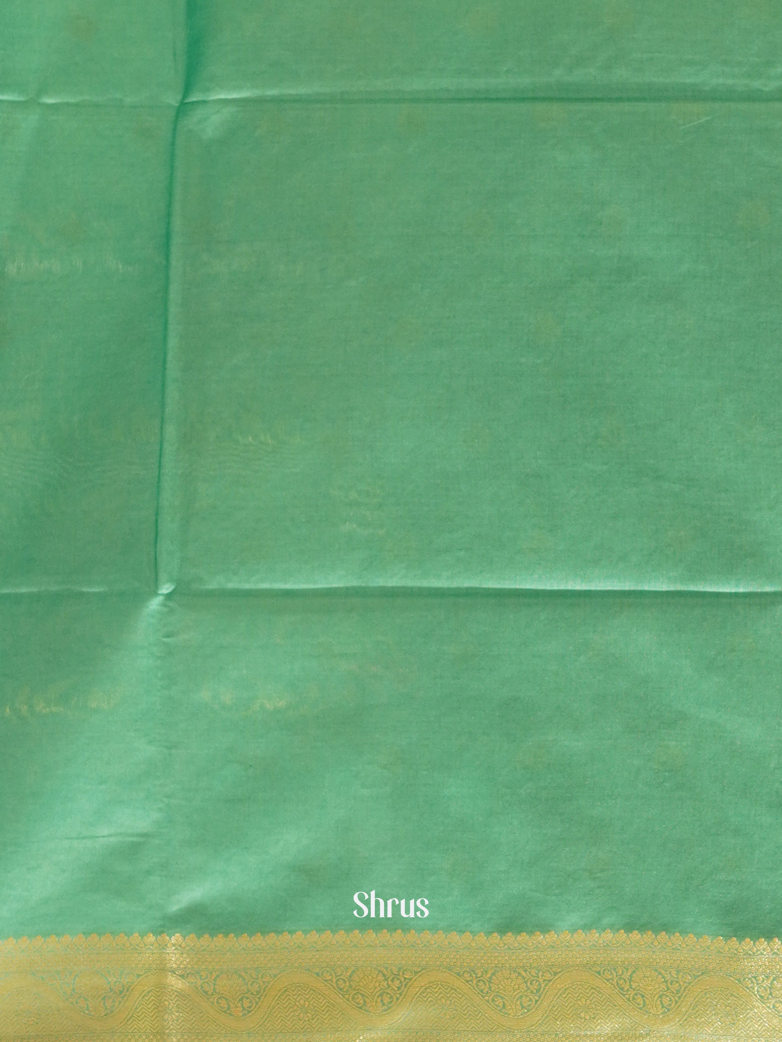 Teal Green(Single Tone)- Semi Silk Cotton Saree - Shop on ShrusEternity.com