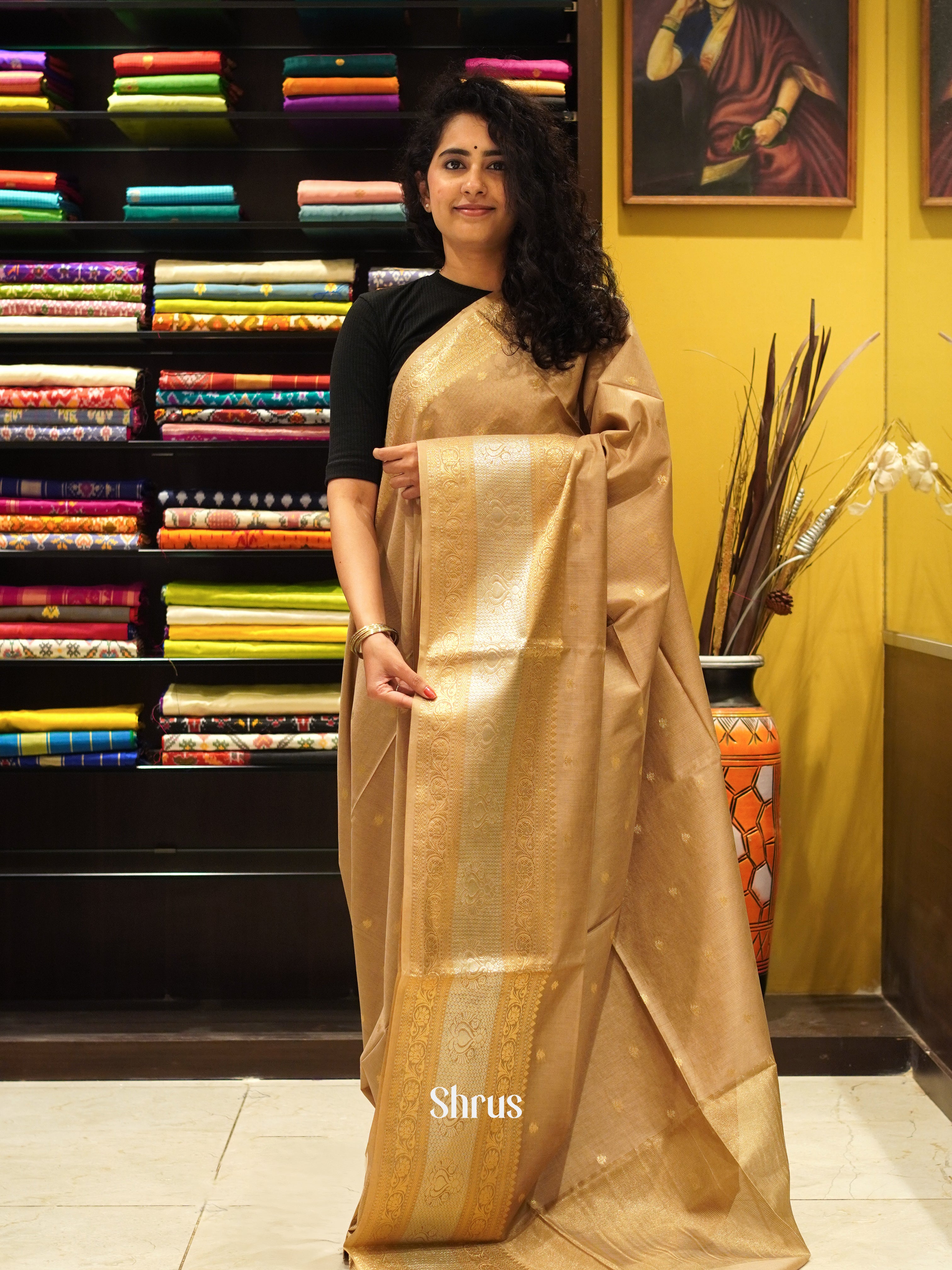 CDS27017 - Semi Silkcotton Saree - Shop on ShrusEternity.com