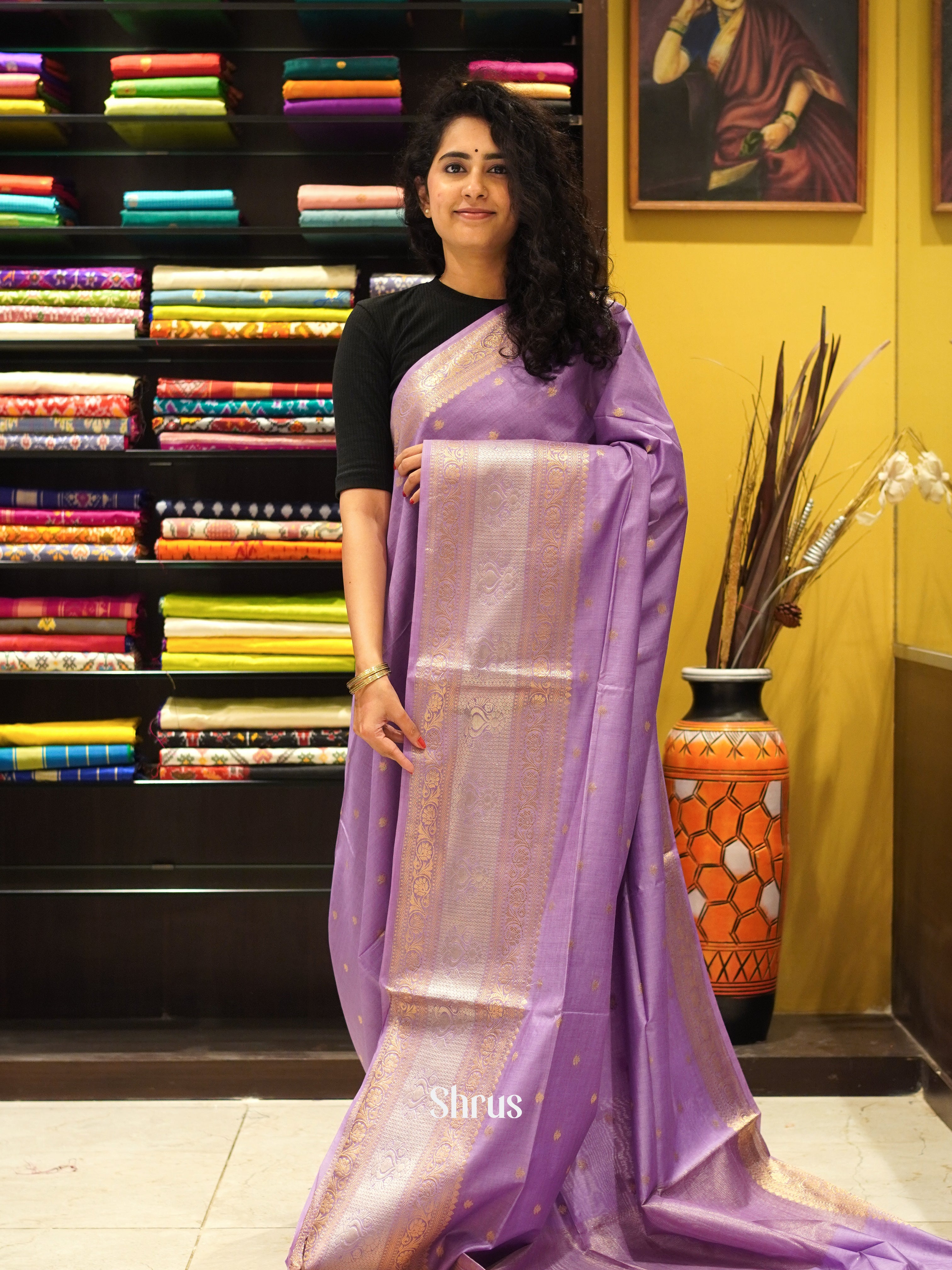 CDS27019 - Semi Silkcotton Saree - Shop on ShrusEternity.com