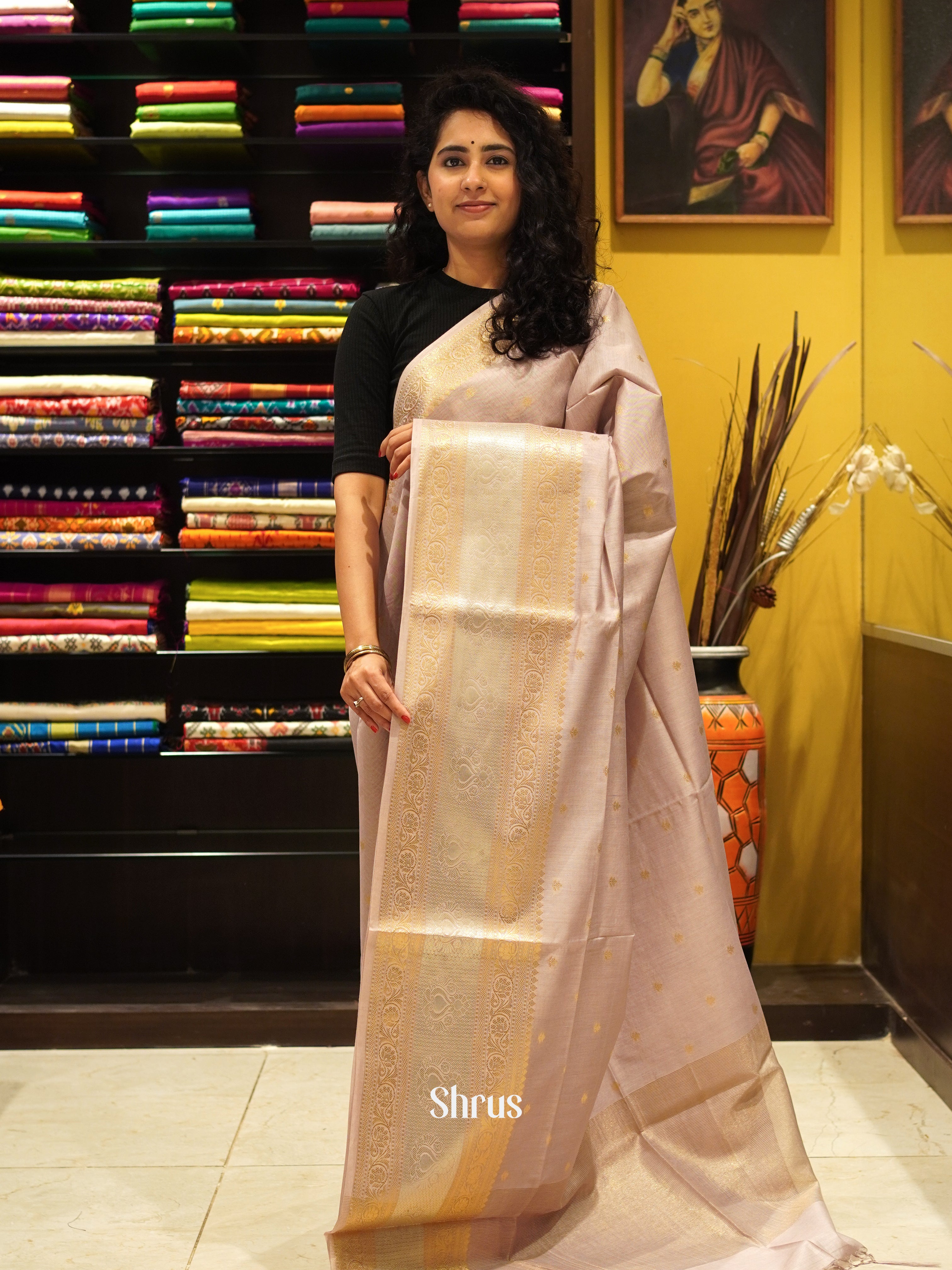 CDS27020 - Semi Silkcotton Saree - Shop on ShrusEternity.com