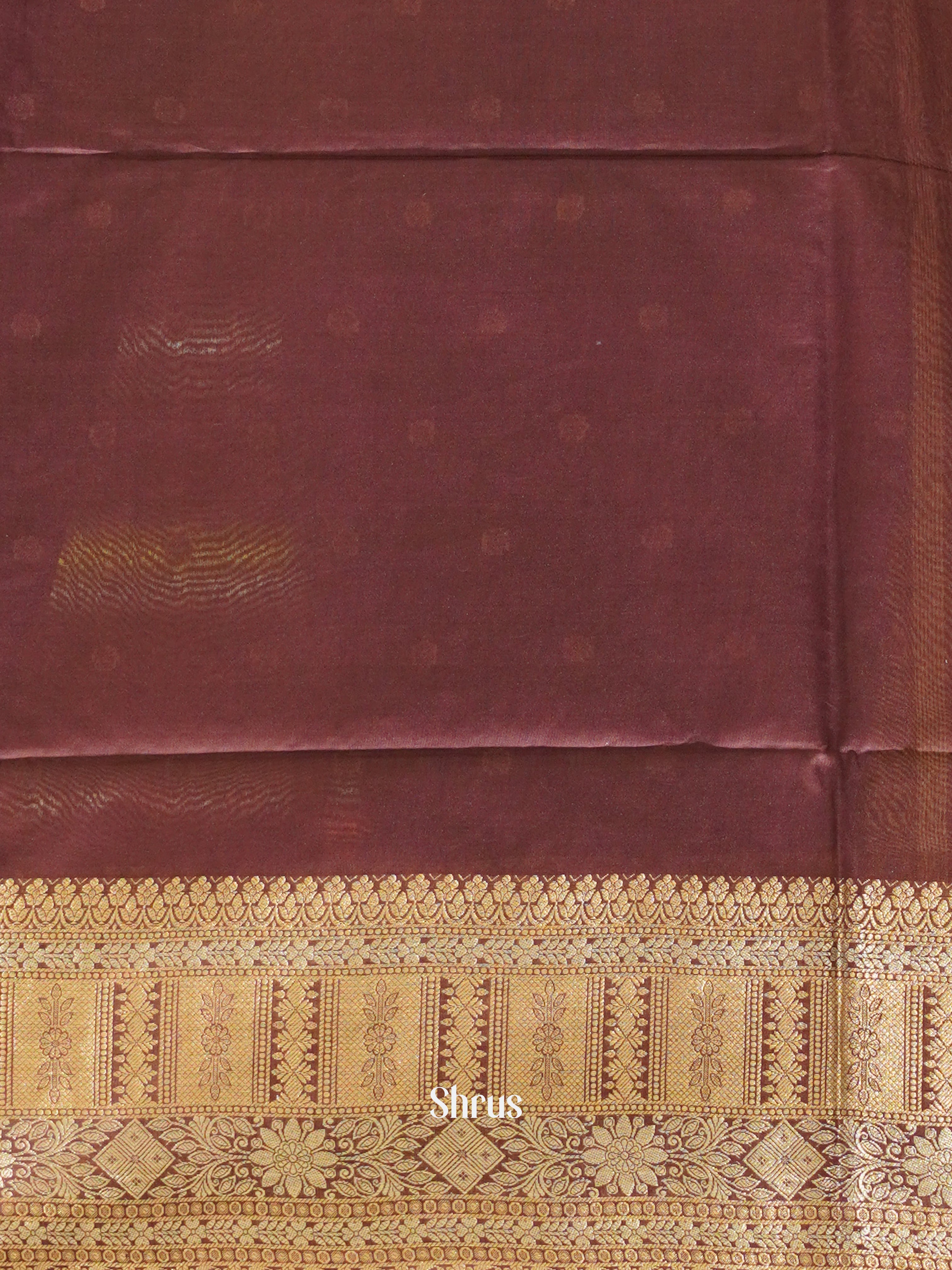 Brown (Single tone)- Semi Silk Cotton saree - Shop on ShrusEternity.com