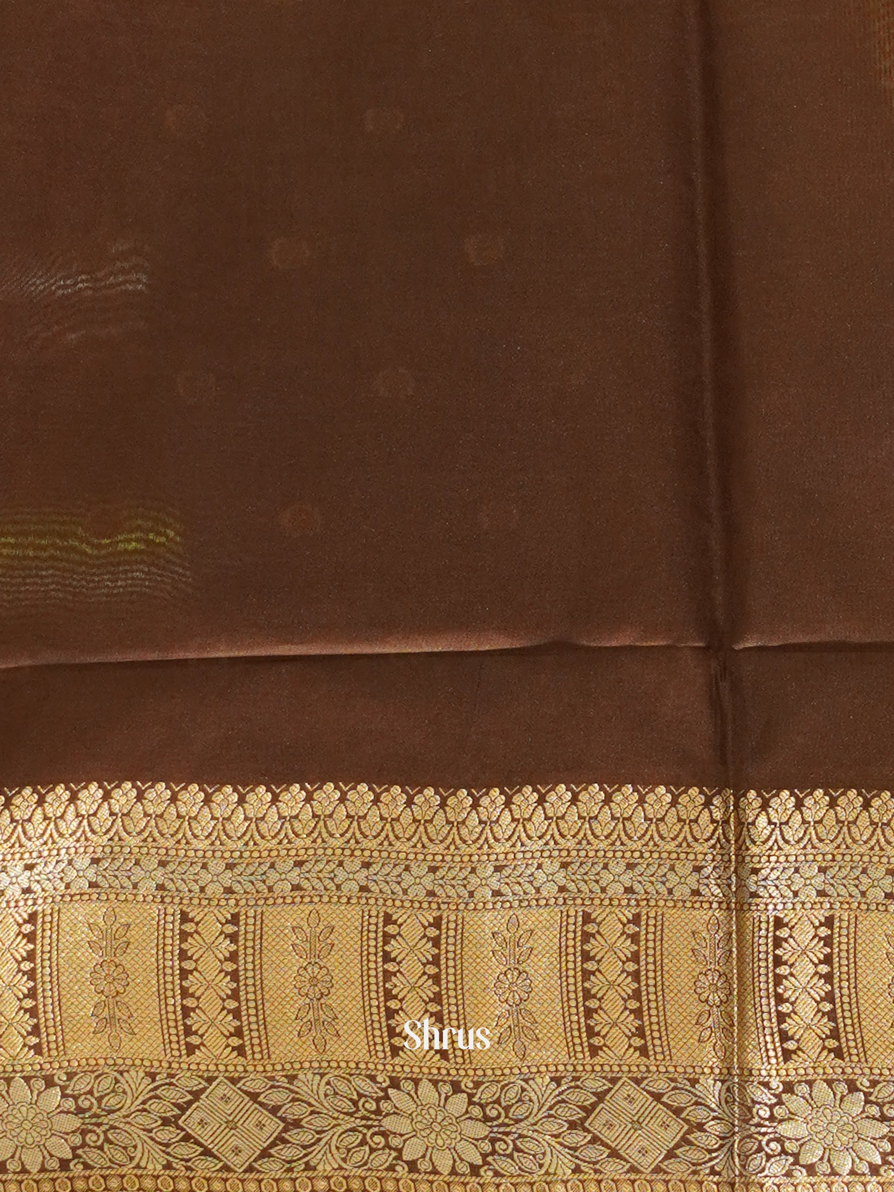 Brown(Single Tone)- Semi SilK Cotton saree - Shop on ShrusEternity.com