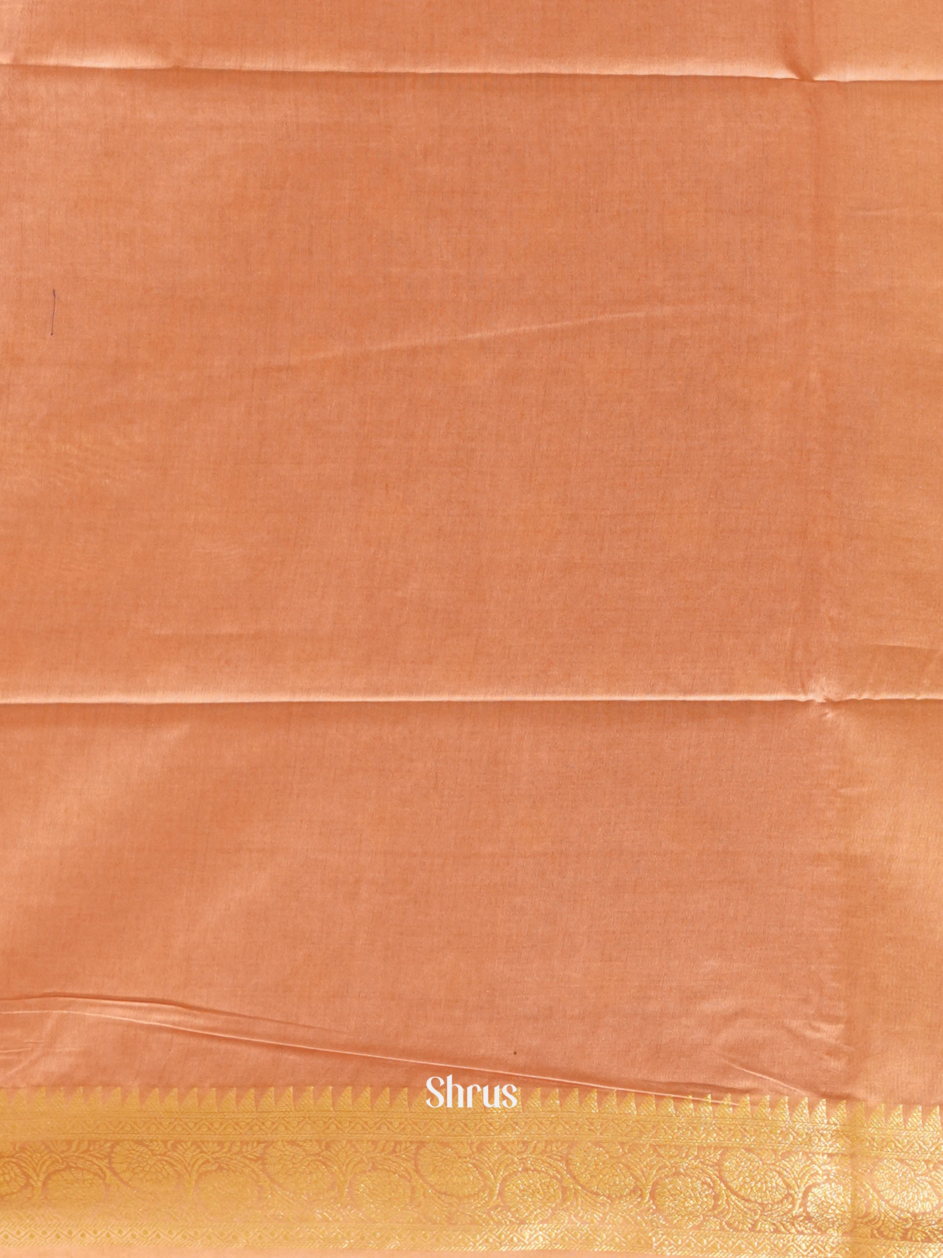 Peach(Single Tone)- Semi Silk Cotton Saree - Shop on ShrusEternity.com