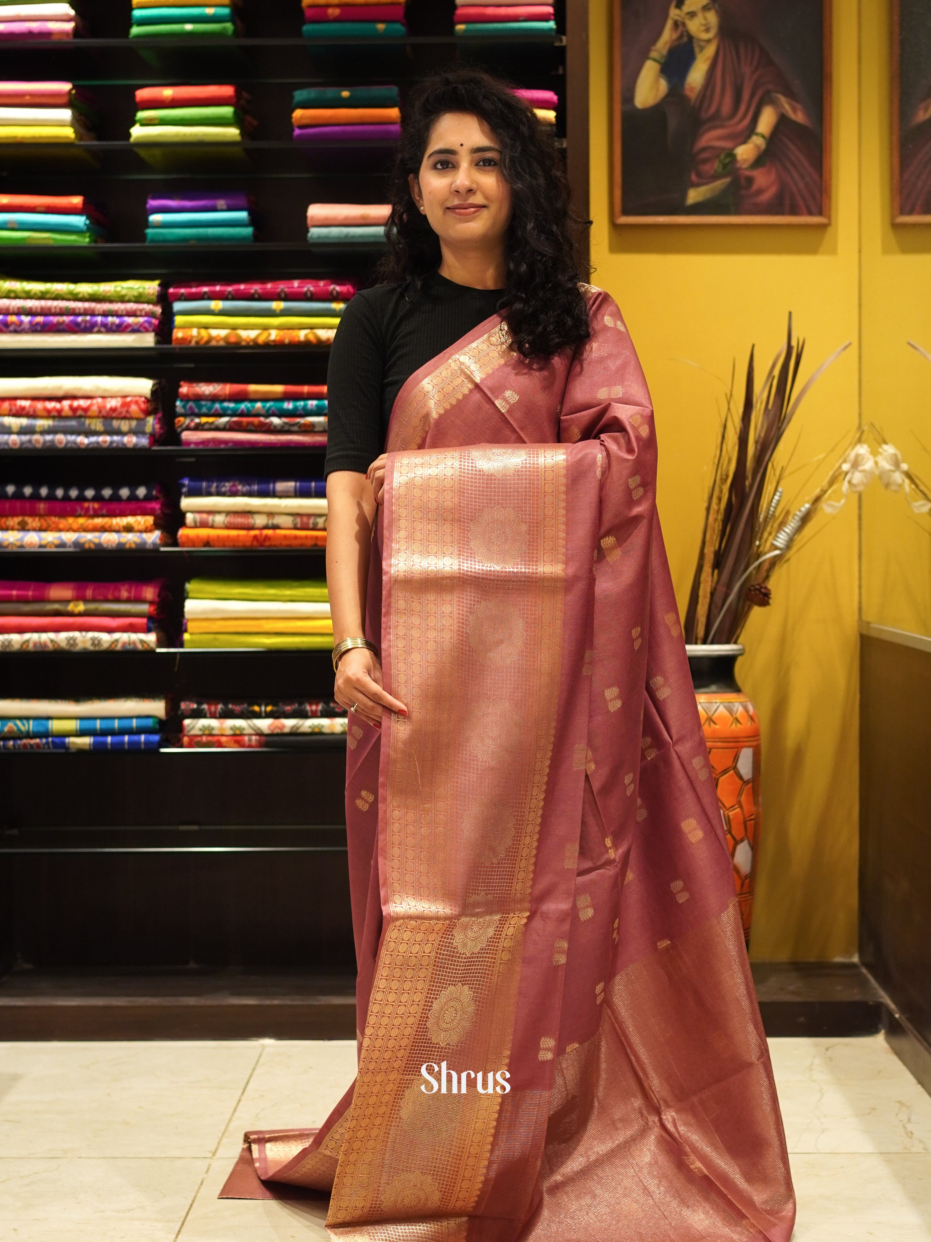 CDS27045 - Semi Silkcotton Saree - Shop on ShrusEternity.com