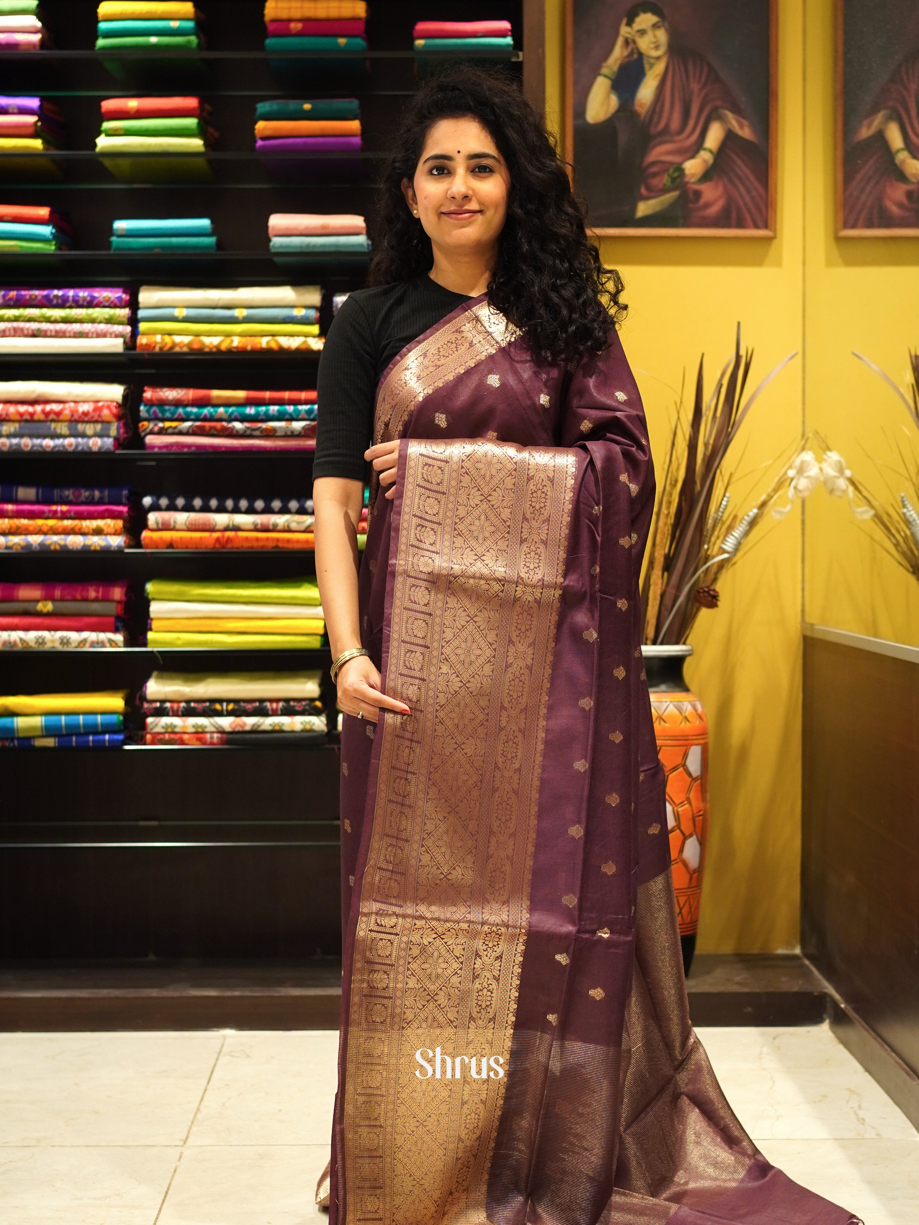 CDS27053 - Semi Silkcotton Saree - Shop on ShrusEternity.com