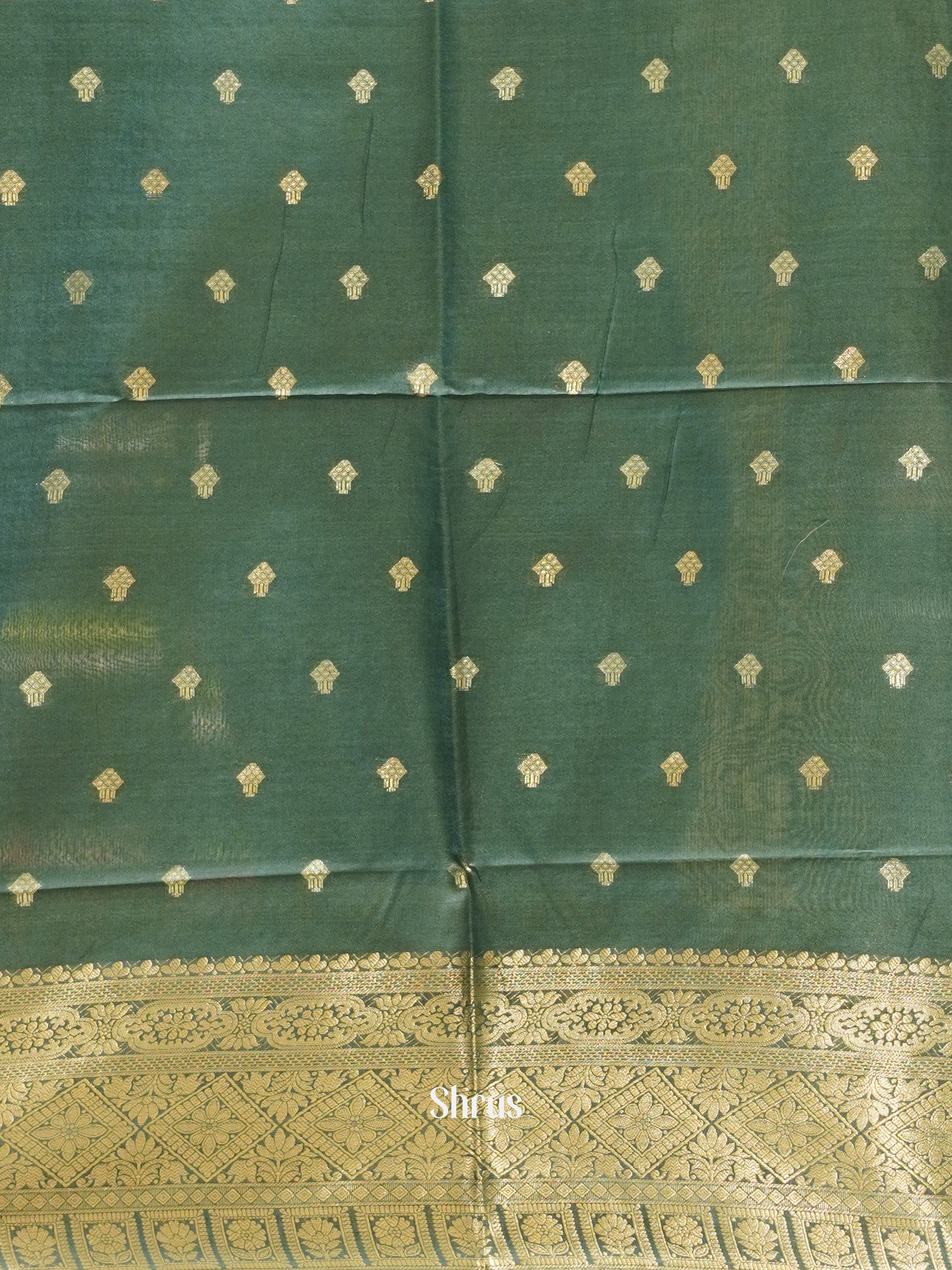 Green (Single Tone) - Semi Silk Cotton Saree - Shop on ShrusEternity.com