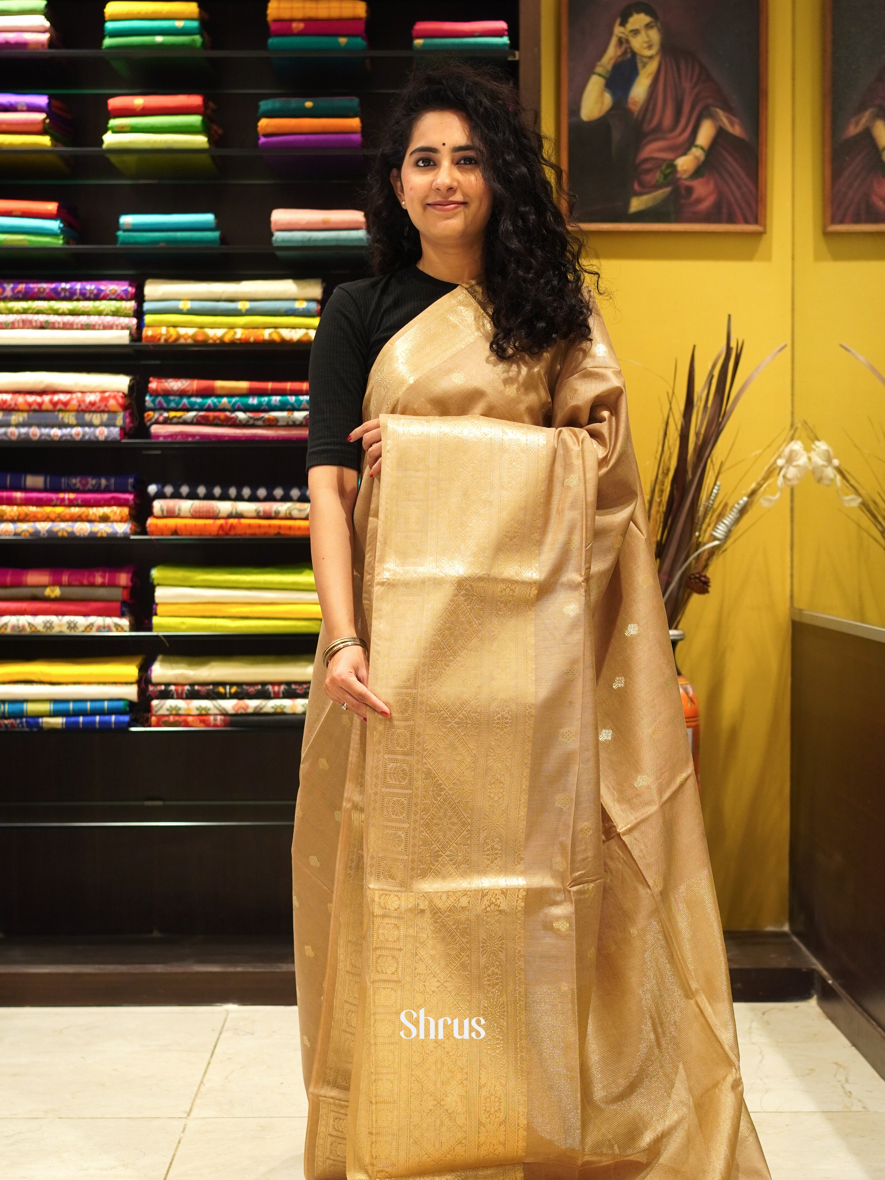 CDS27056 - Semi Silkcotton Saree - Shop on ShrusEternity.com