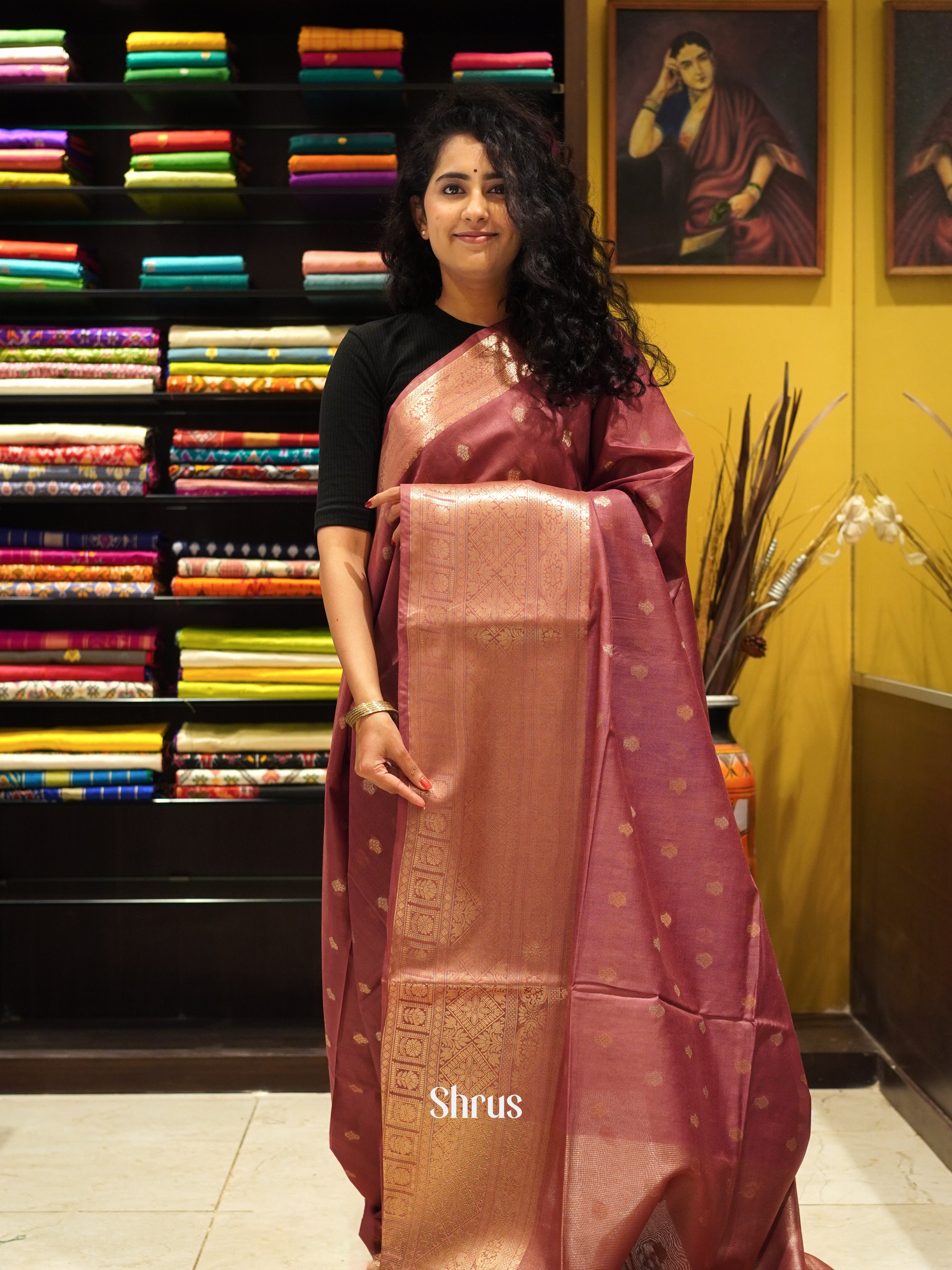 CDS27061 - Semi Silkcotton Saree - Shop on ShrusEternity.com