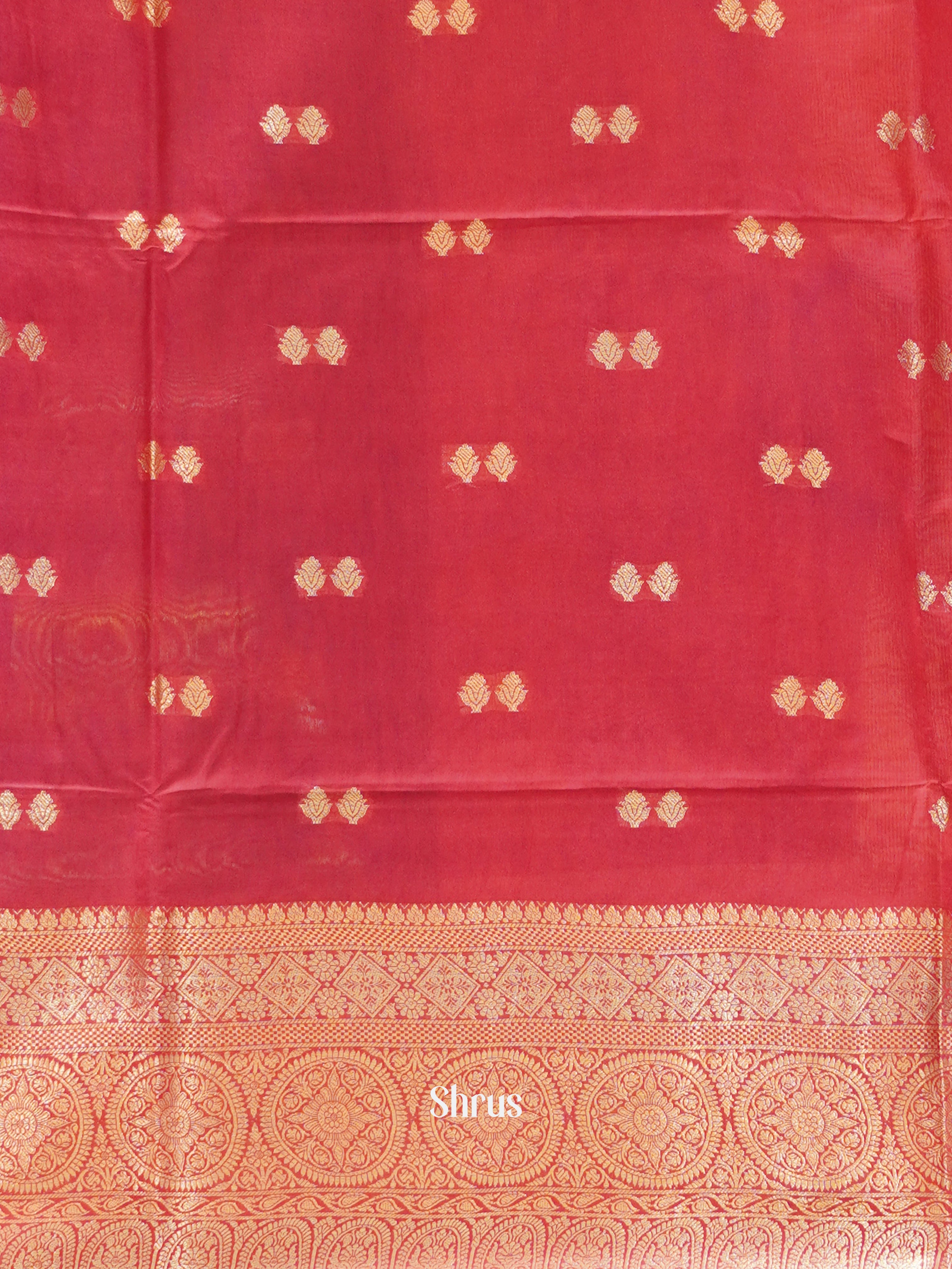 Green & Pink - Semi Silk Cotton Saree - Shop on ShrusEternity.com