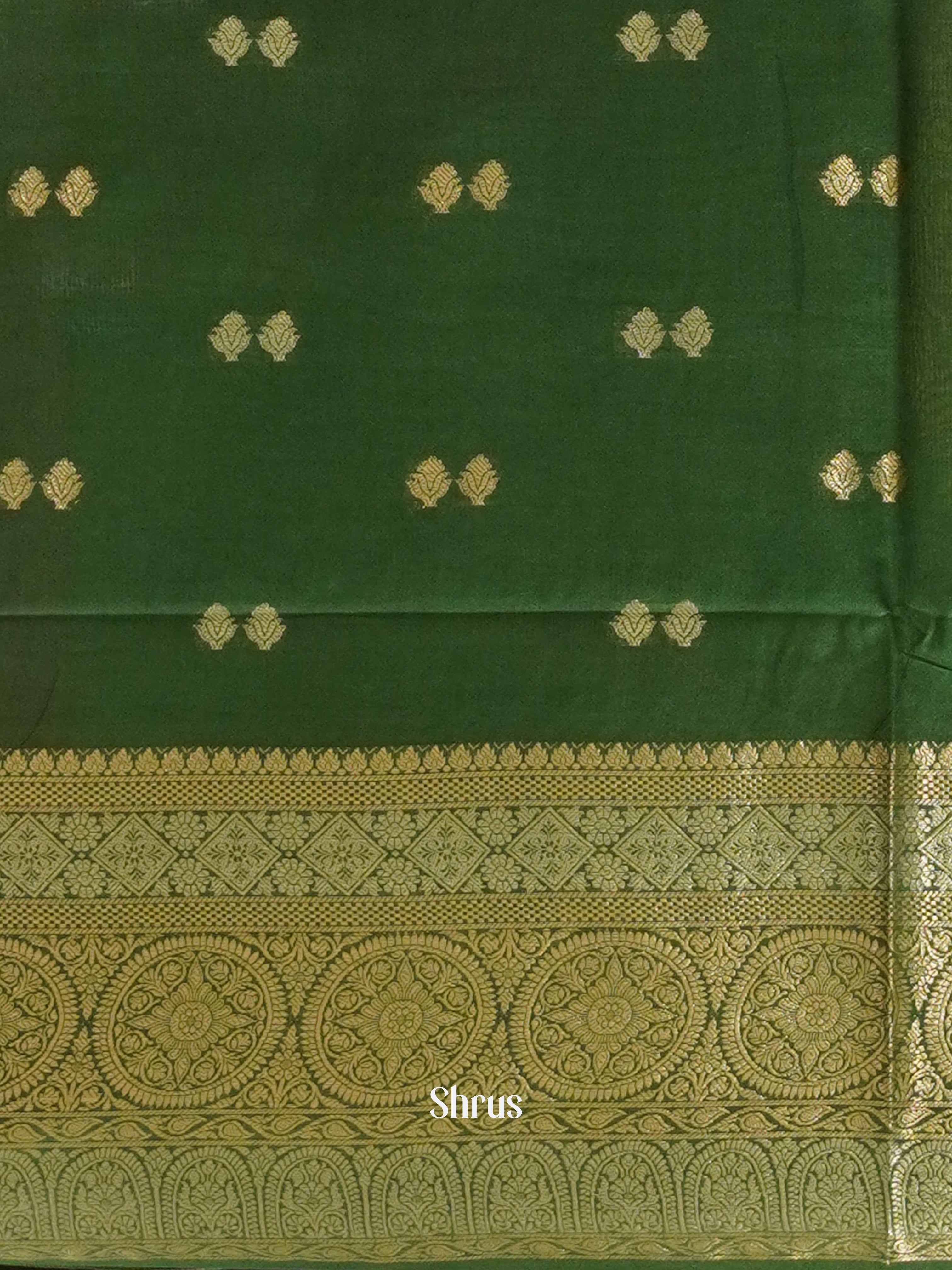 Purple & Green - North Silkcotton Saree