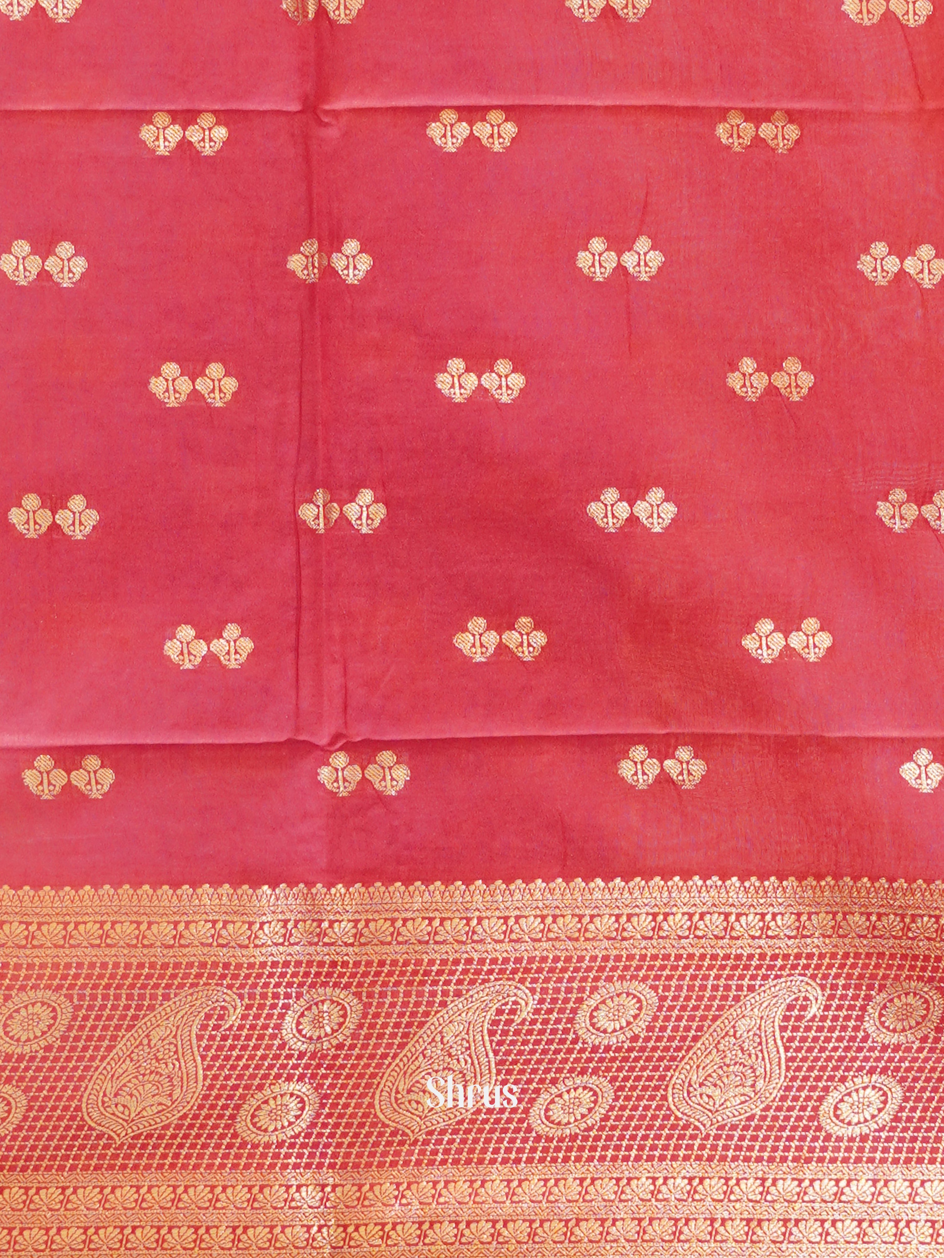 Baby pink  &  Pink - Semi Silk cotton Saree - Shop on ShrusEternity.com