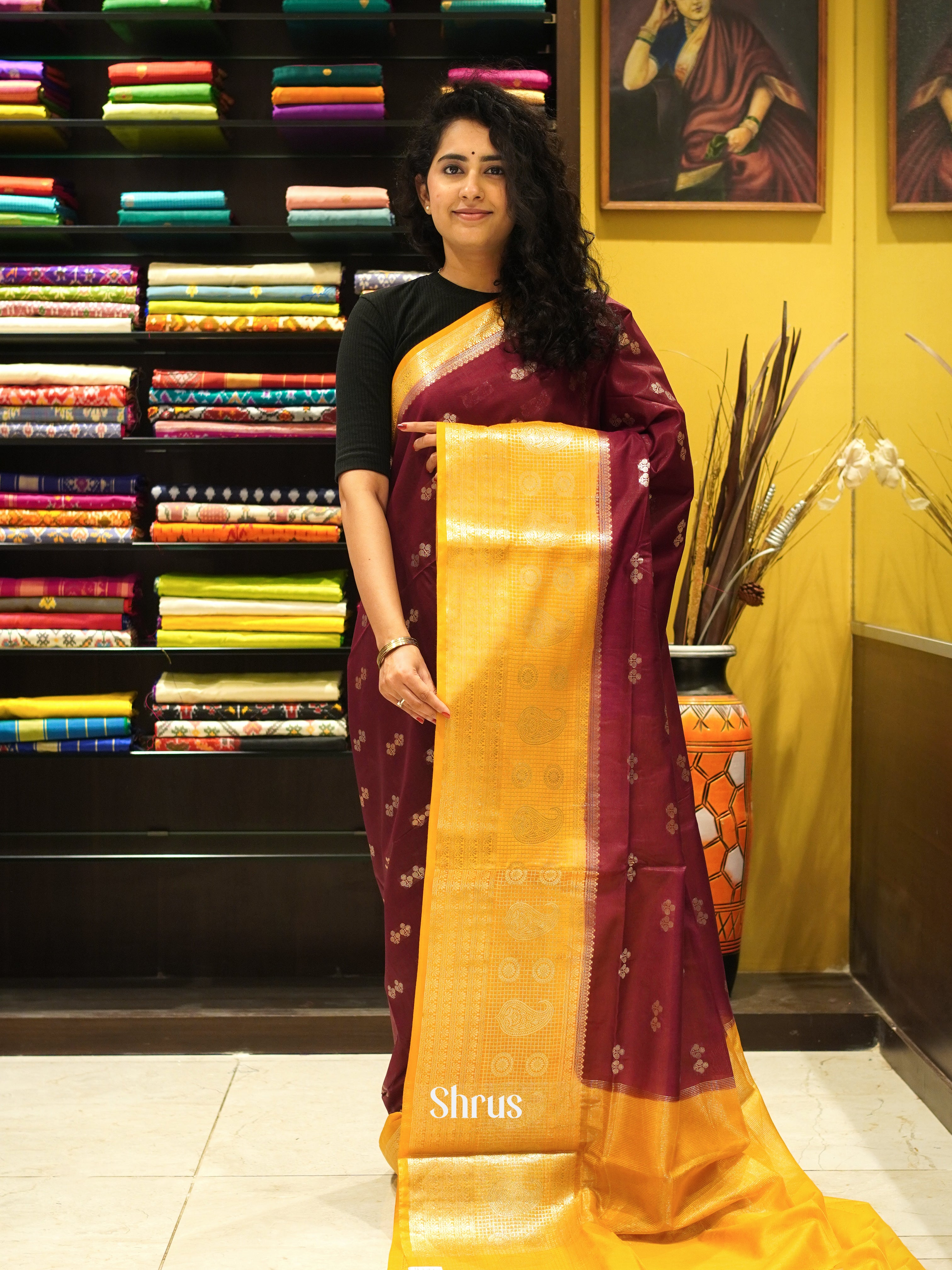 CDS27108 - Semi Silkcotton Saree - Shop on ShrusEternity.com