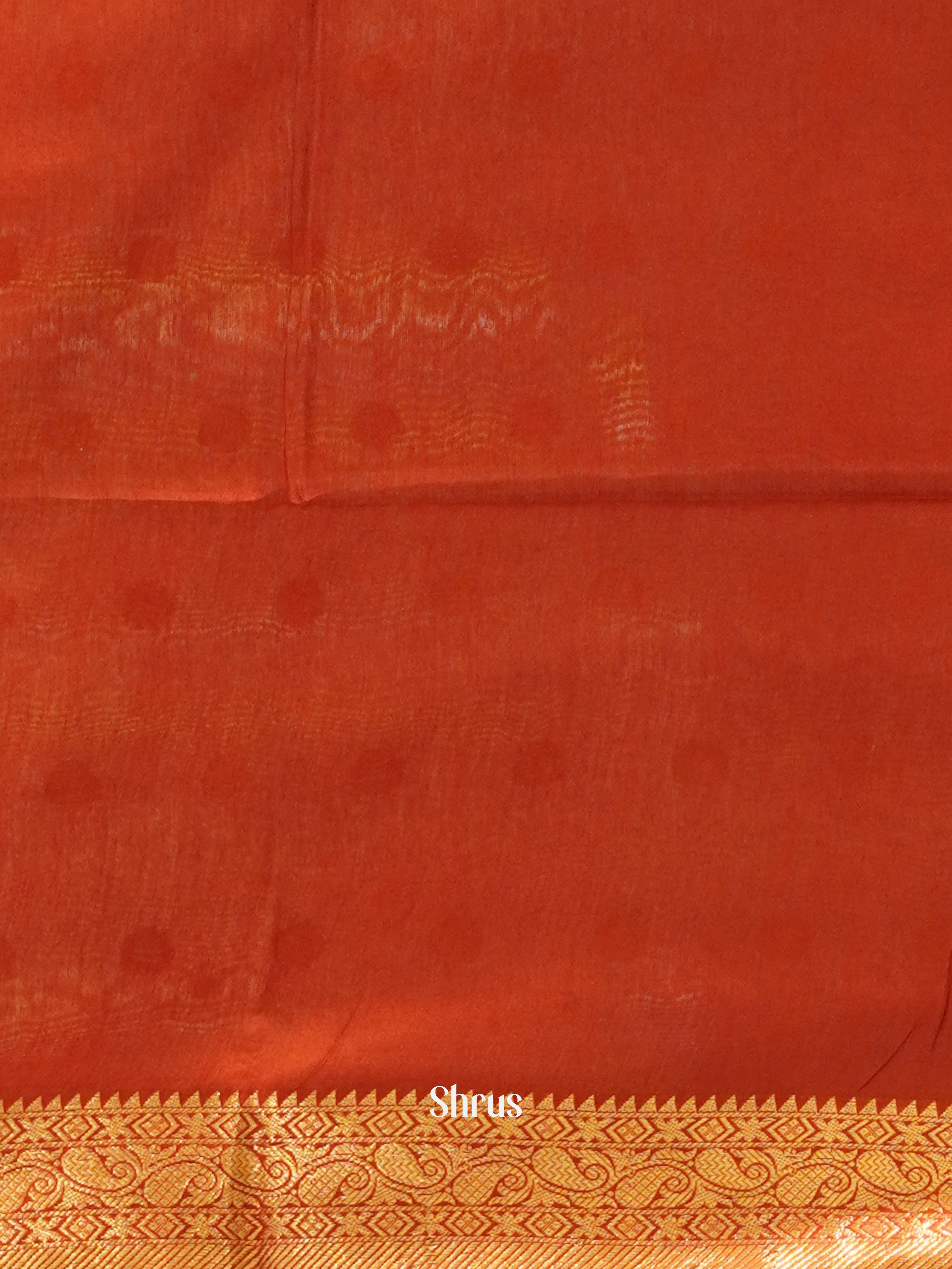 Green & Red - Semi Silk Cotton Saree - Shop on ShrusEternity.com