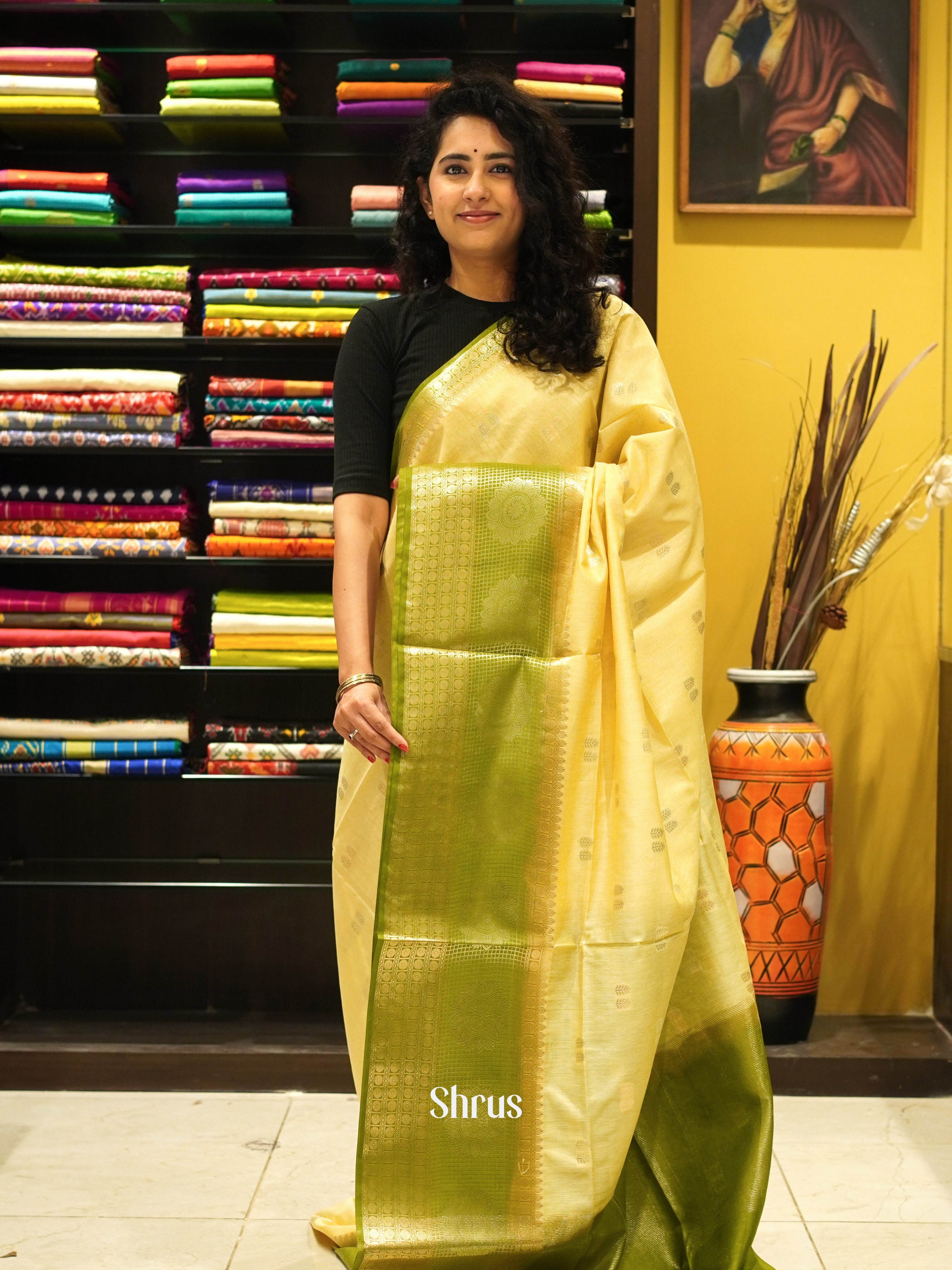 CDS27137 - Semi Silkcotton Saree - Shop on ShrusEternity.com