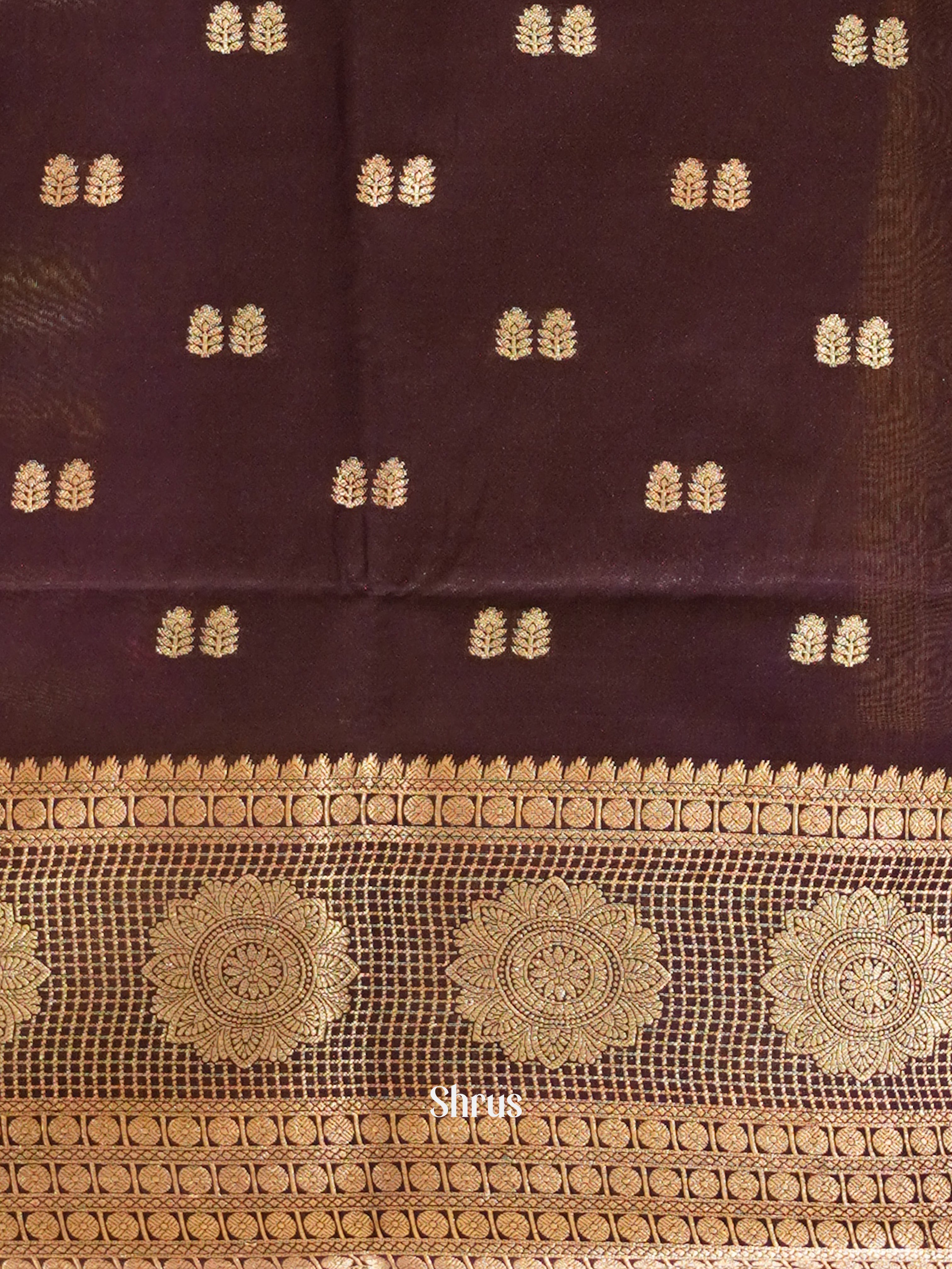 Lavender & Purple - Semi Silk Cotton Saree - Shop on ShrusEternity.com