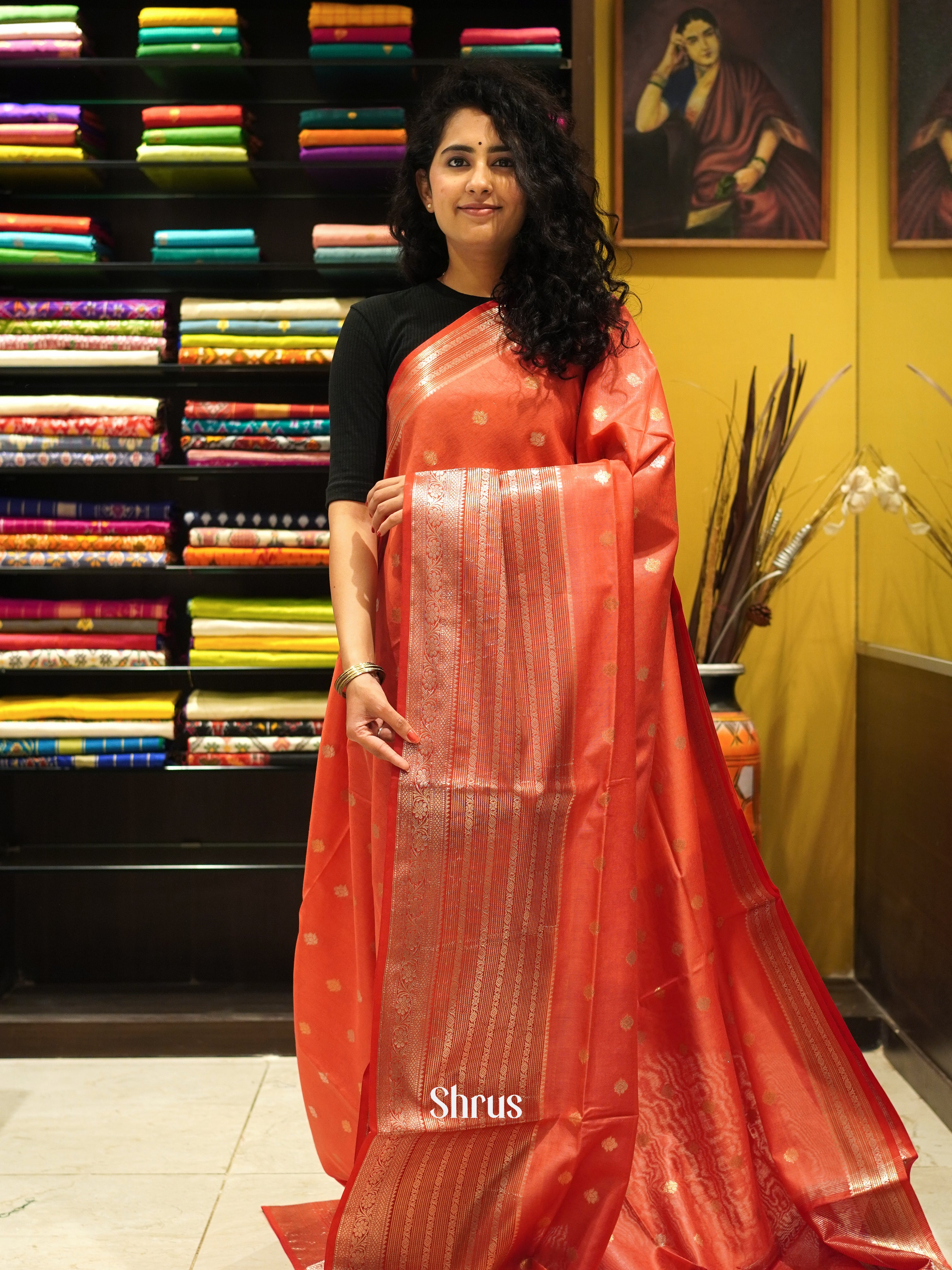 CDS27141 - Semi Silkcotton Saree - Shop on ShrusEternity.com