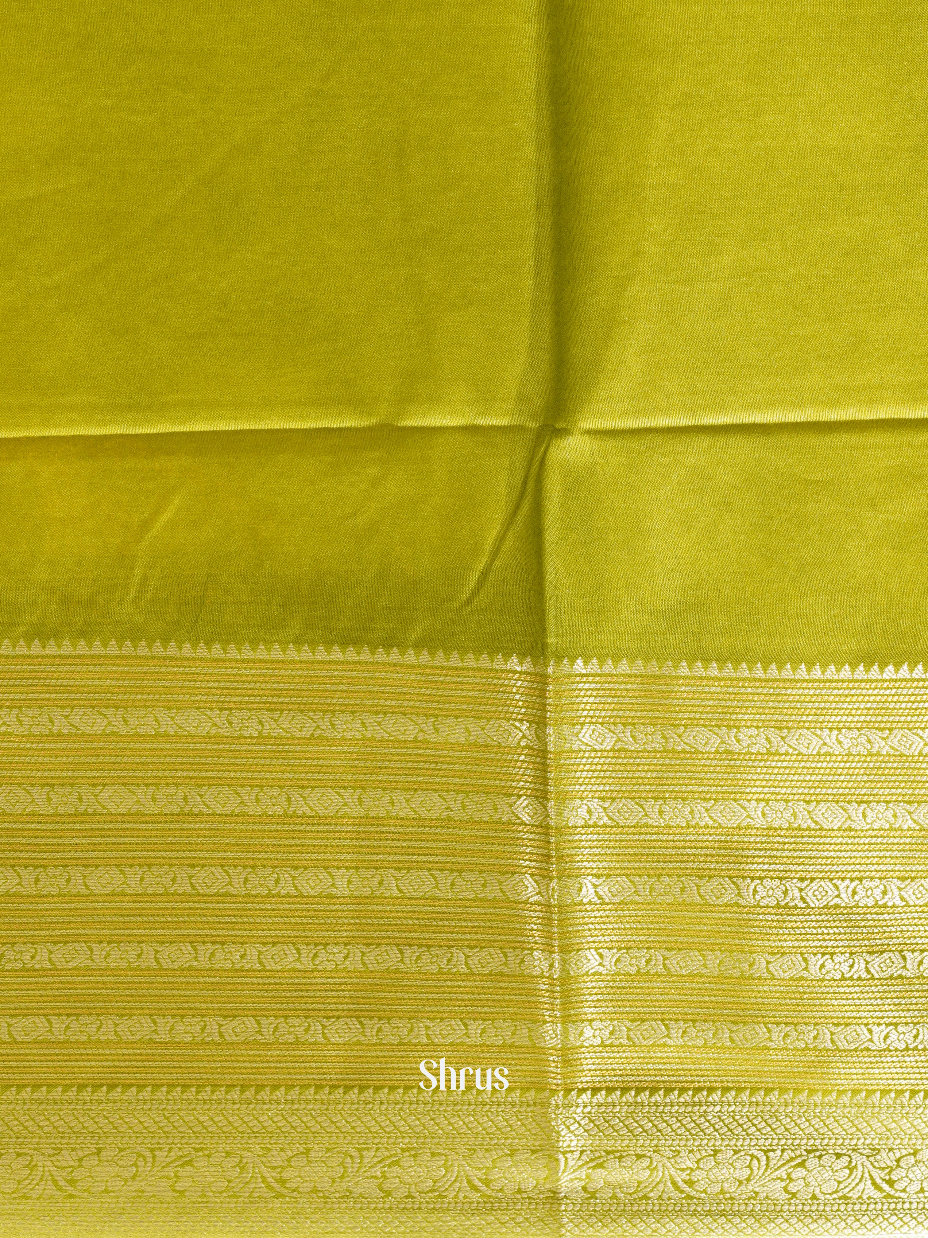 Lime Green & Green - North silkcotton Saree