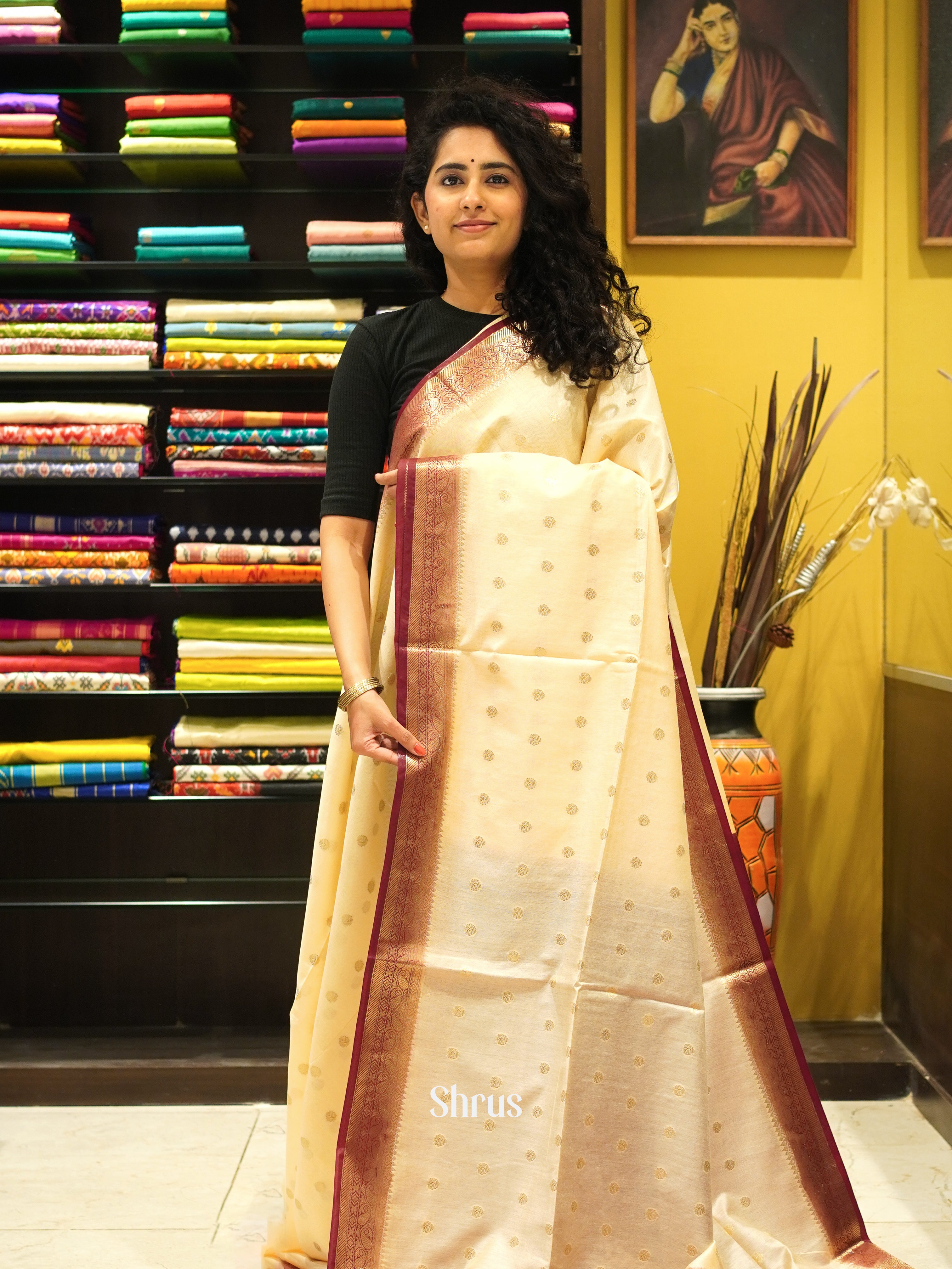 CDS27149 - Semi Silkcotton Saree - Shop on ShrusEternity.com