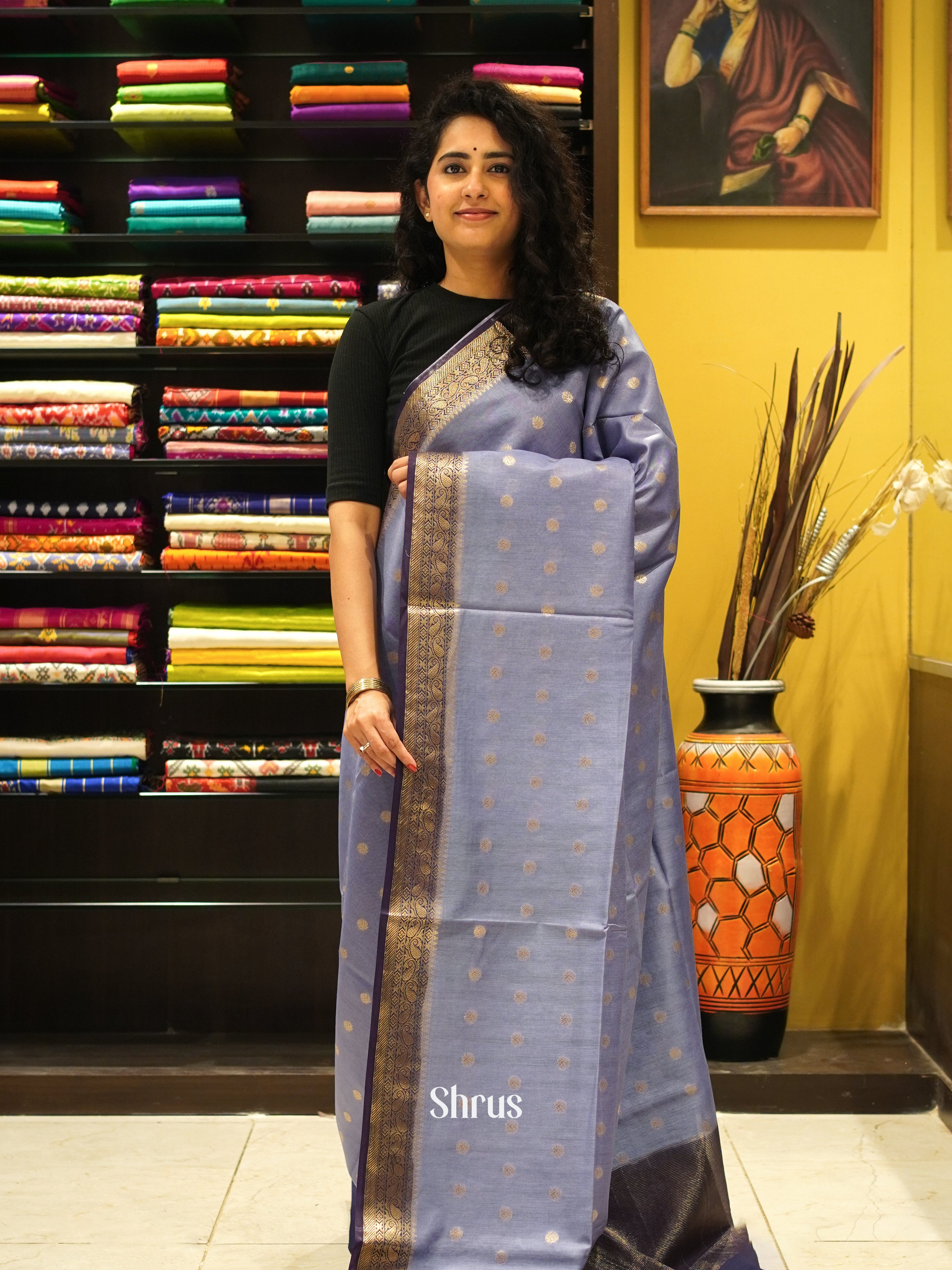 CDS27161 - Semi Silkcotton Saree - Shop on ShrusEternity.com