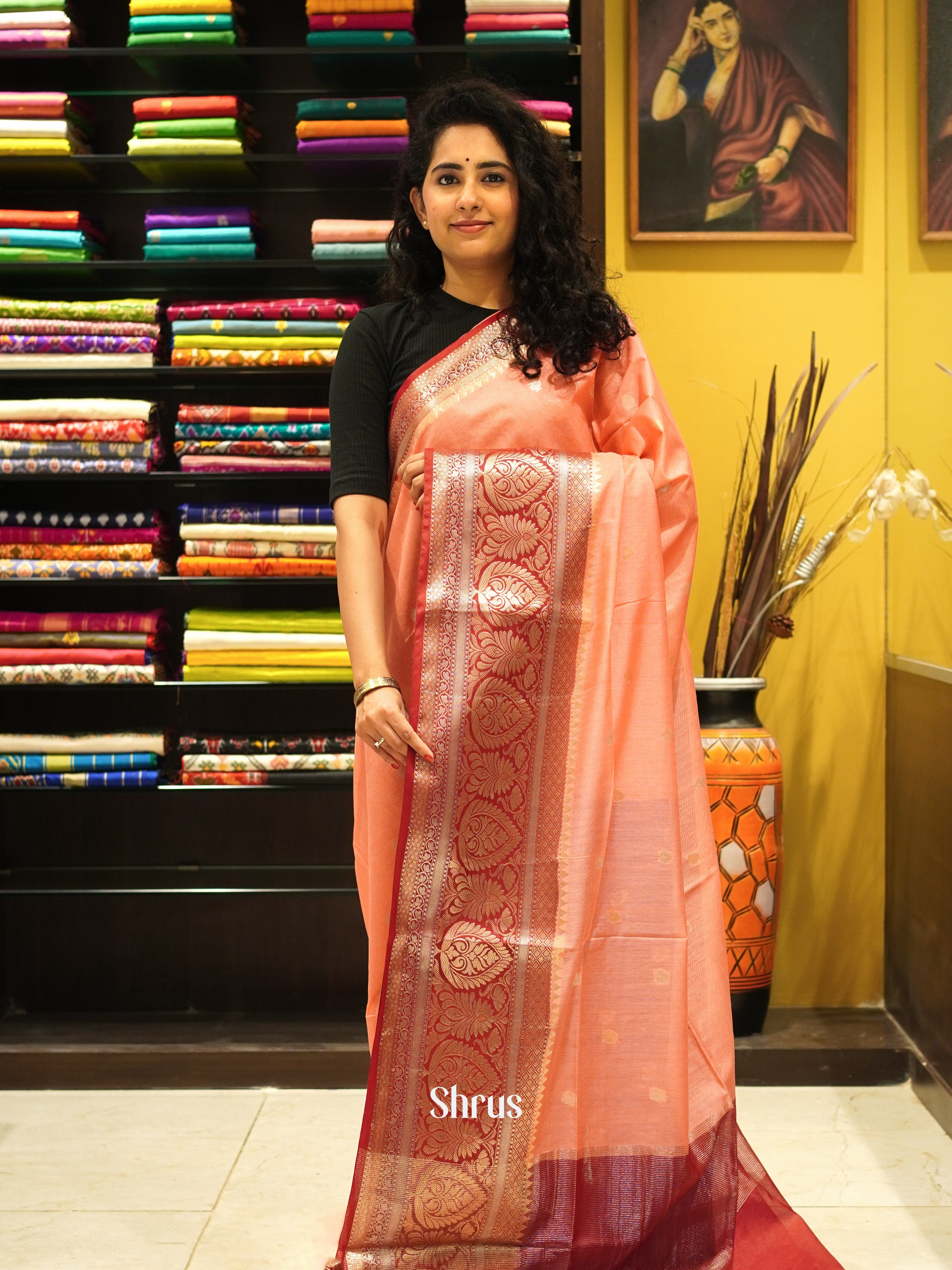 CDS27178 - Semi Silkcotton Saree - Shop on ShrusEternity.com