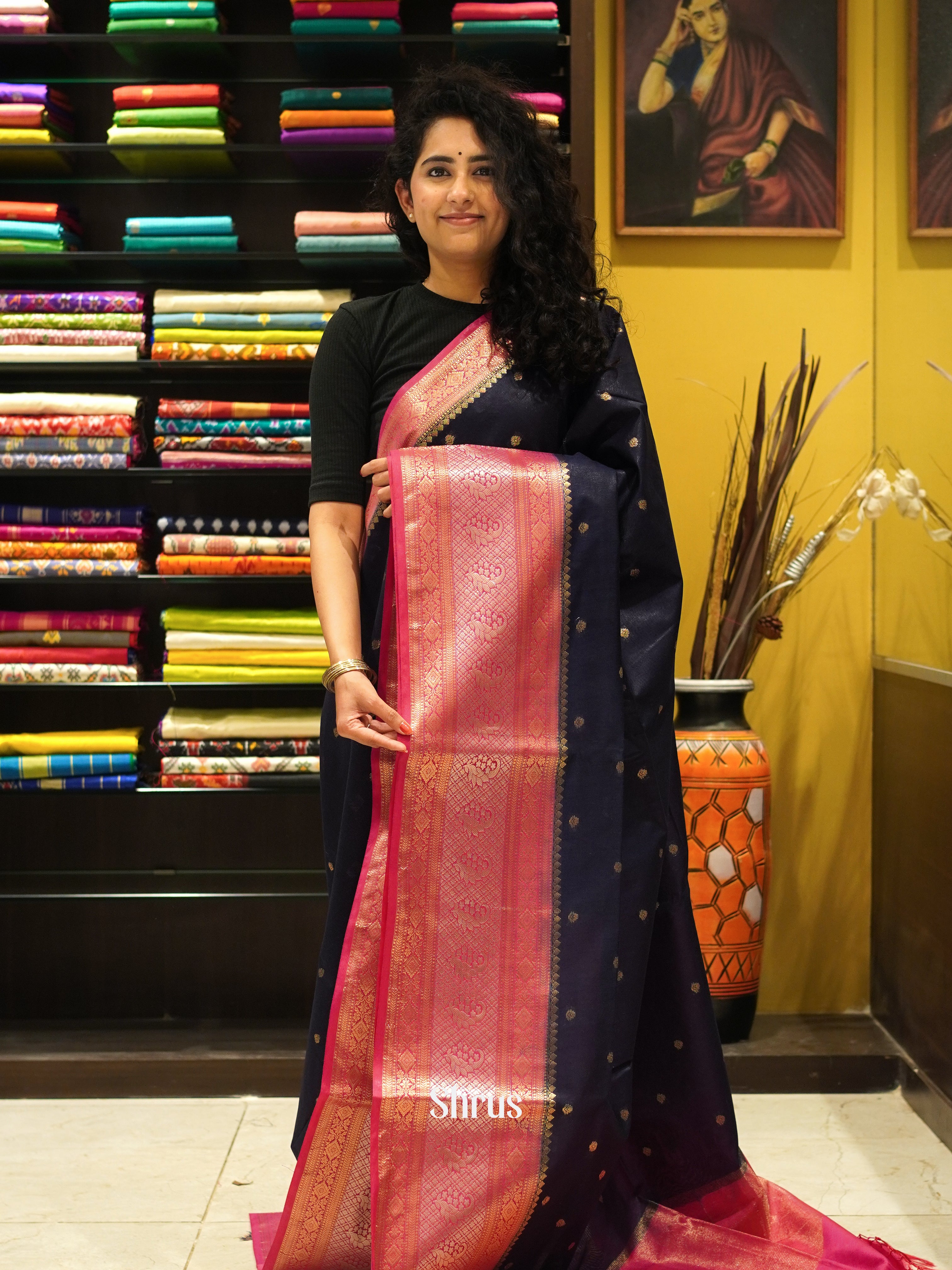 CDS27184 - Semi Silkcotton Saree - Shop on ShrusEternity.com