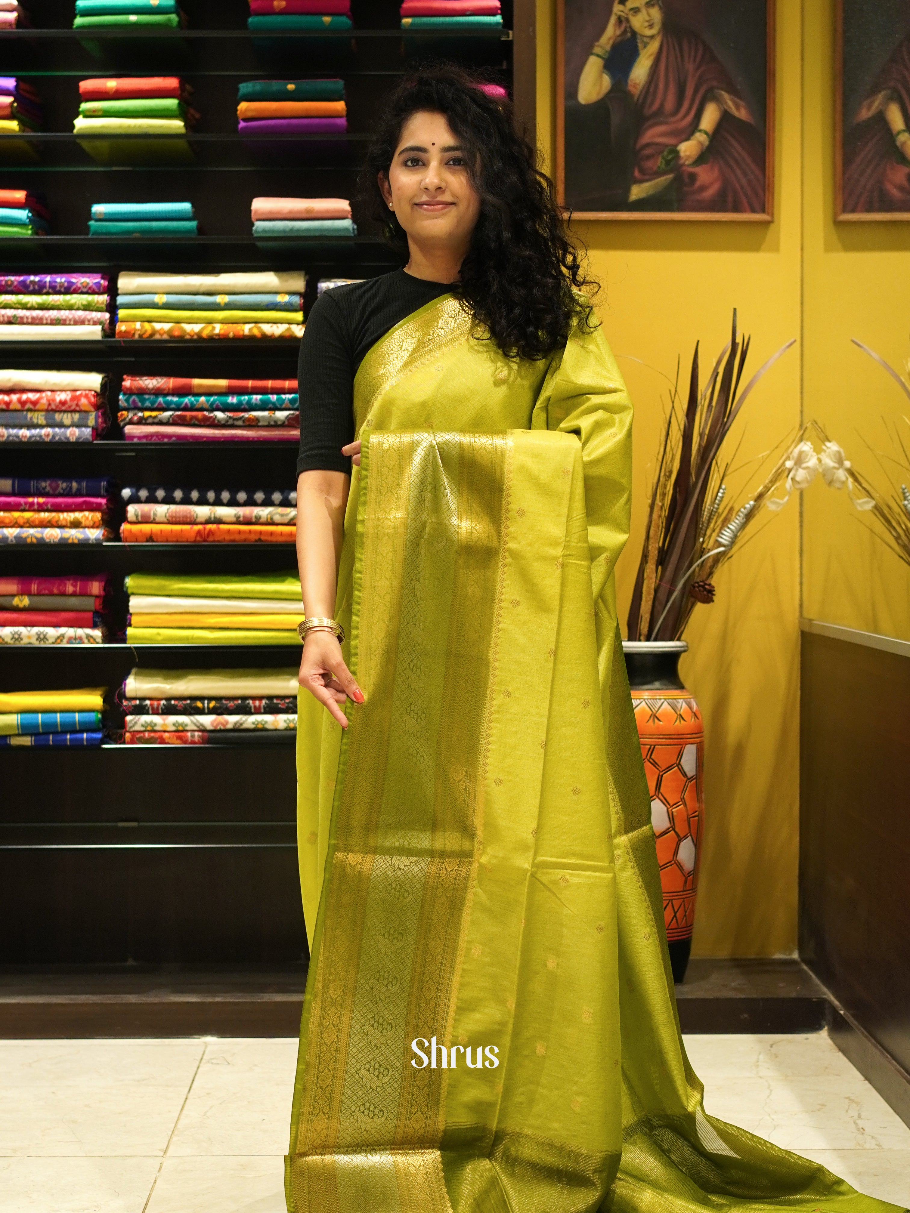 CDS27190 - Semi Silkcotton Saree - Shop on ShrusEternity.com