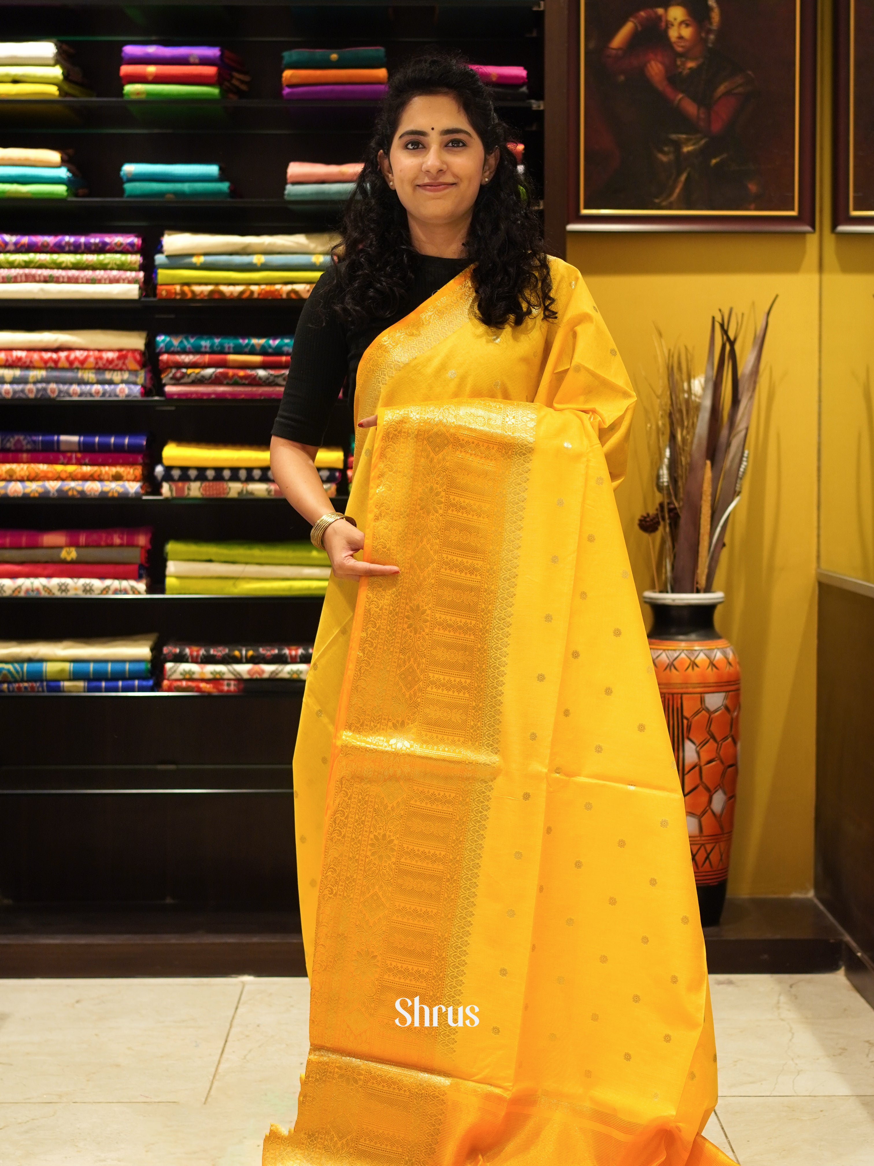 Mustard(single Tone) - Semi Silkcotton - Shop on ShrusEternity.com