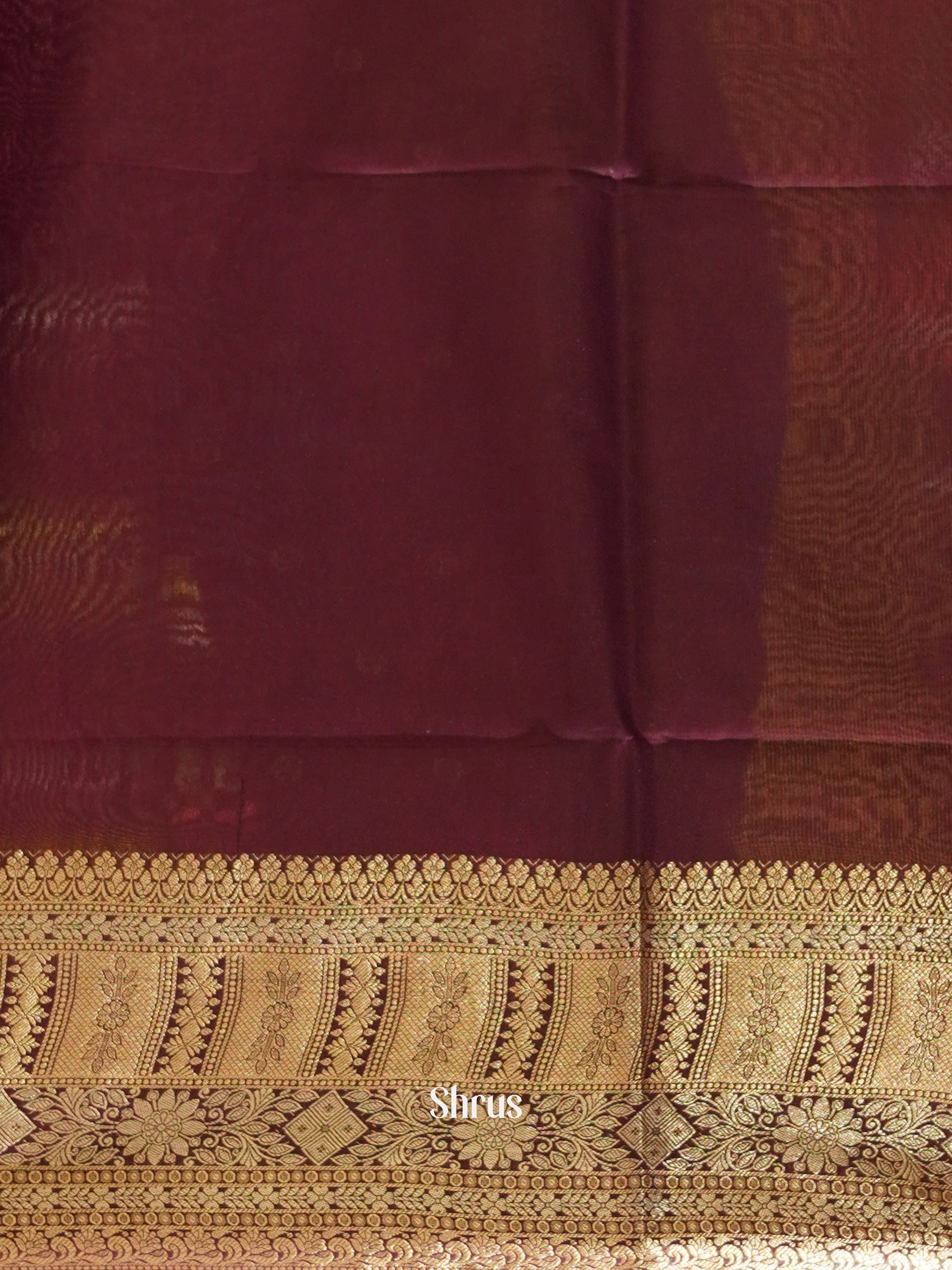 Onion Pink & Maroon - Semi Silk Cotton Saree - Shop on ShrusEternity.com