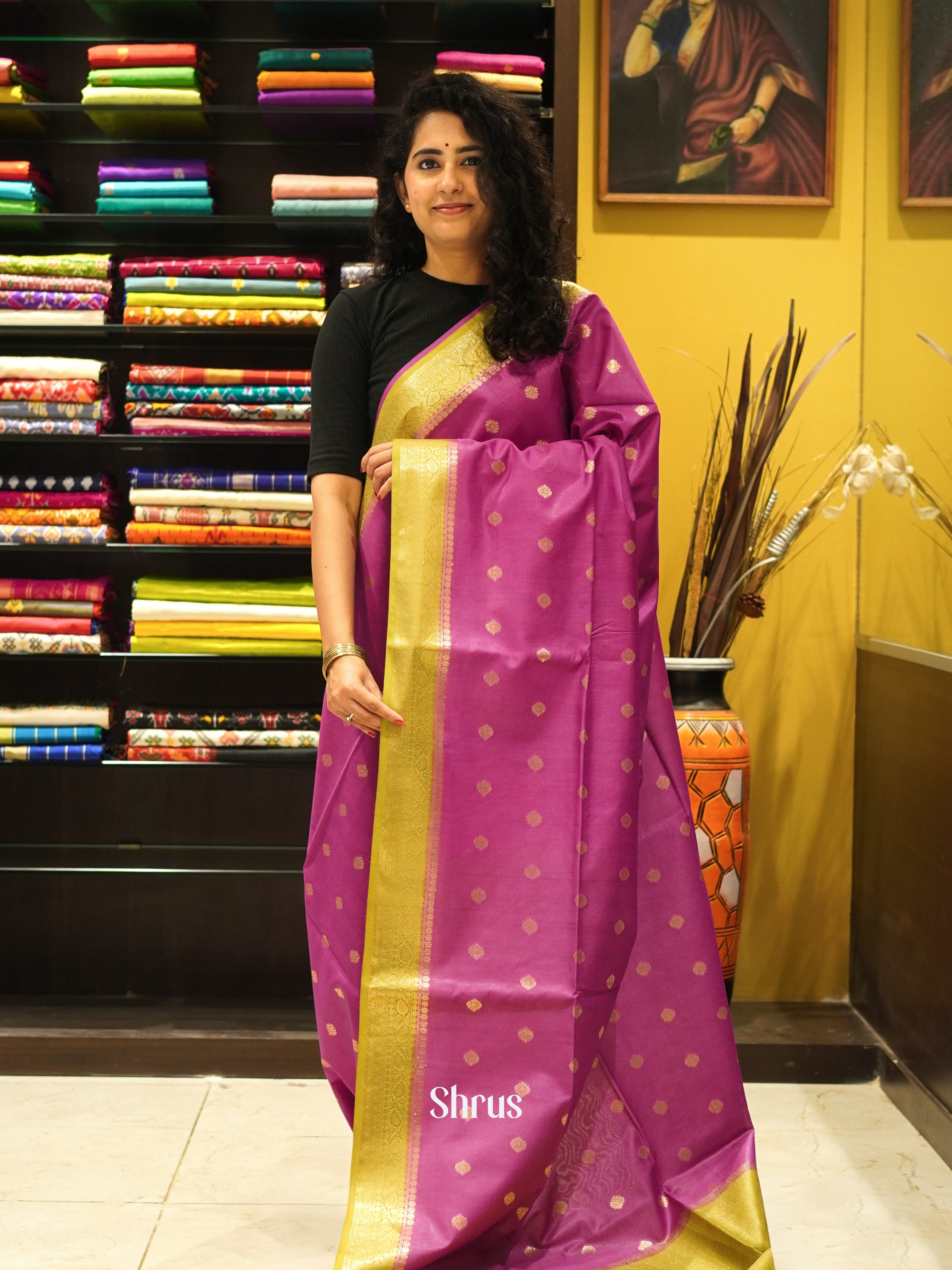 CDS27242 - Semi Silkcotton Saree - Shop on ShrusEternity.com