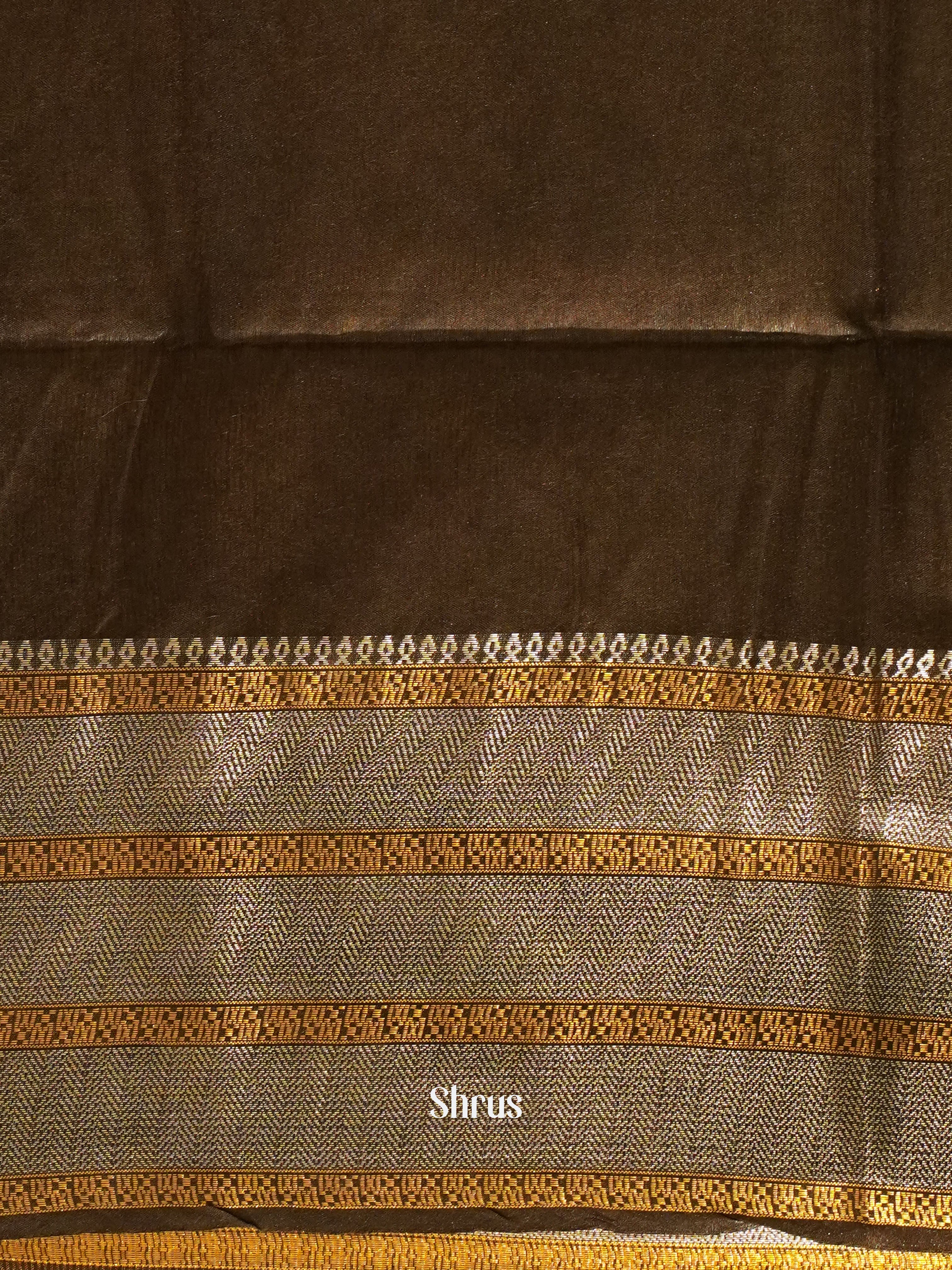 Cream & Brown -Shibori Saree